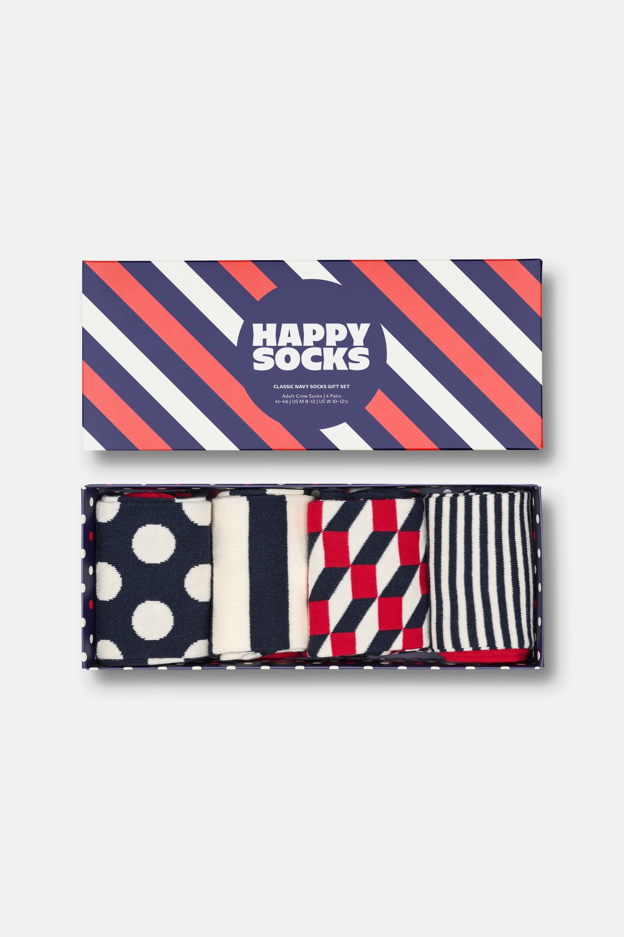 Happy Socks - Unısex Lacivert Klasik 4’lü Pamuklu Çorap Seti