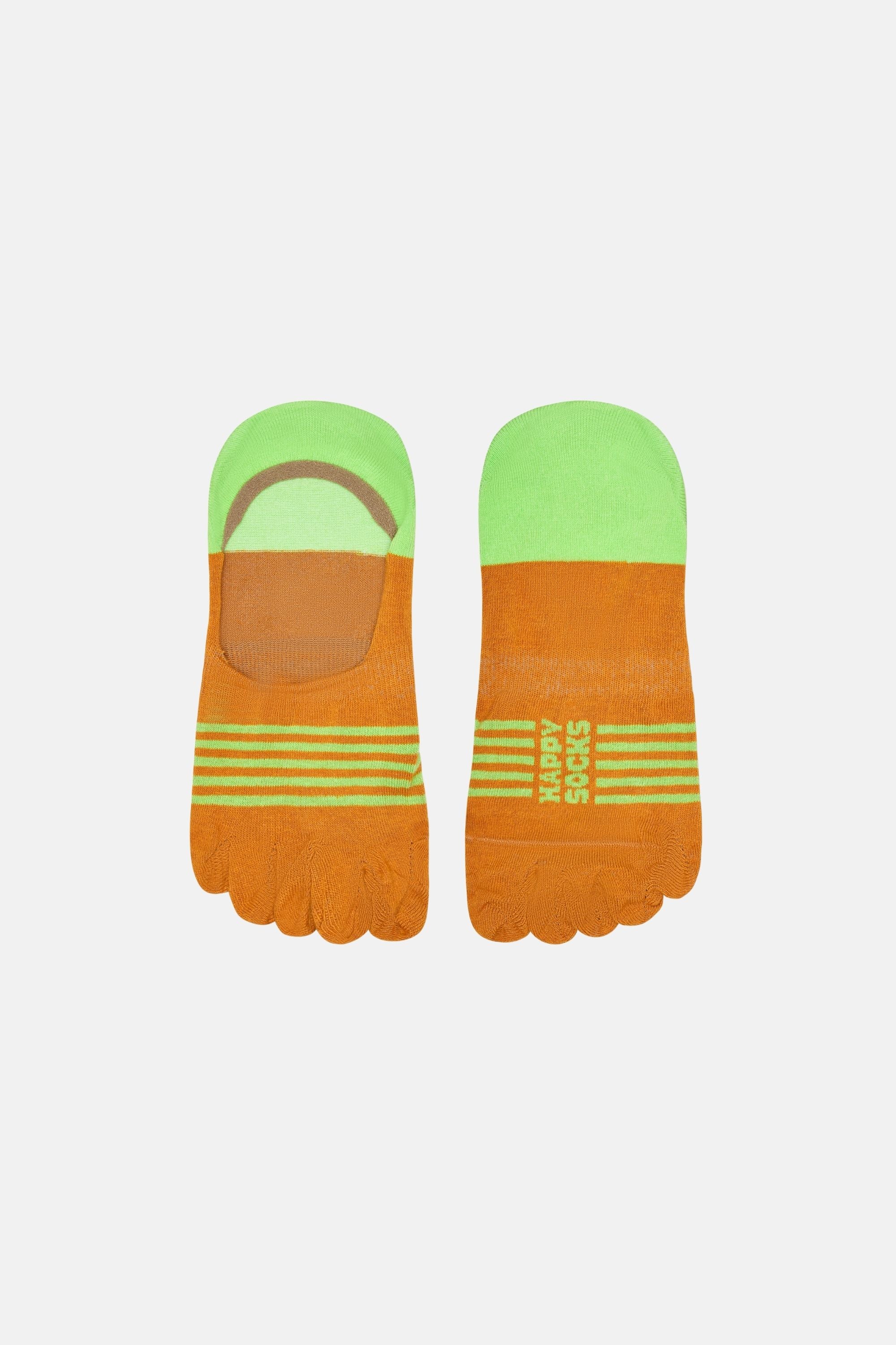 Happy Socks - Turuncu Parmaklı Babet Çorap
