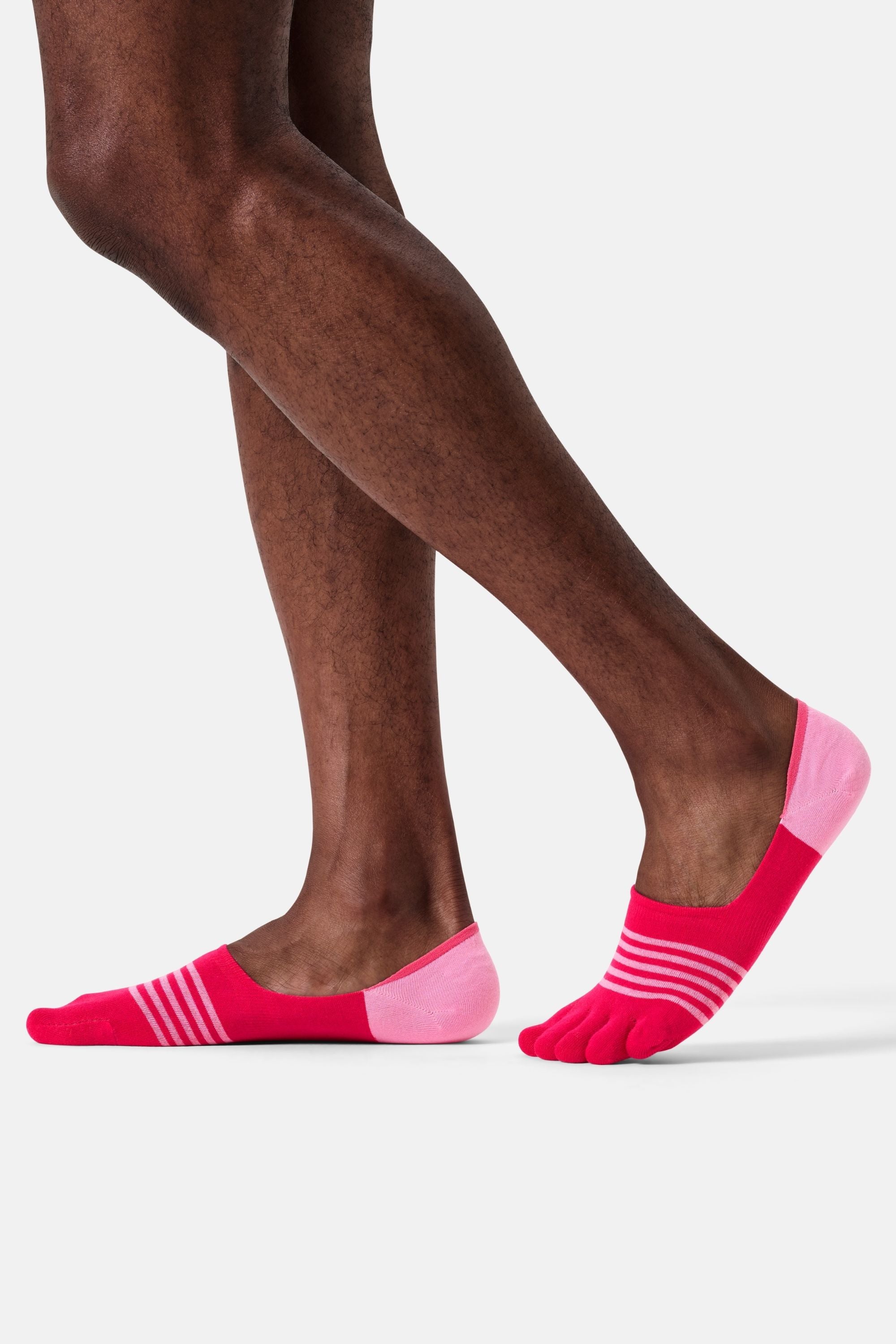 Happy Socks - Pembe Parmaklı Babet Çorap