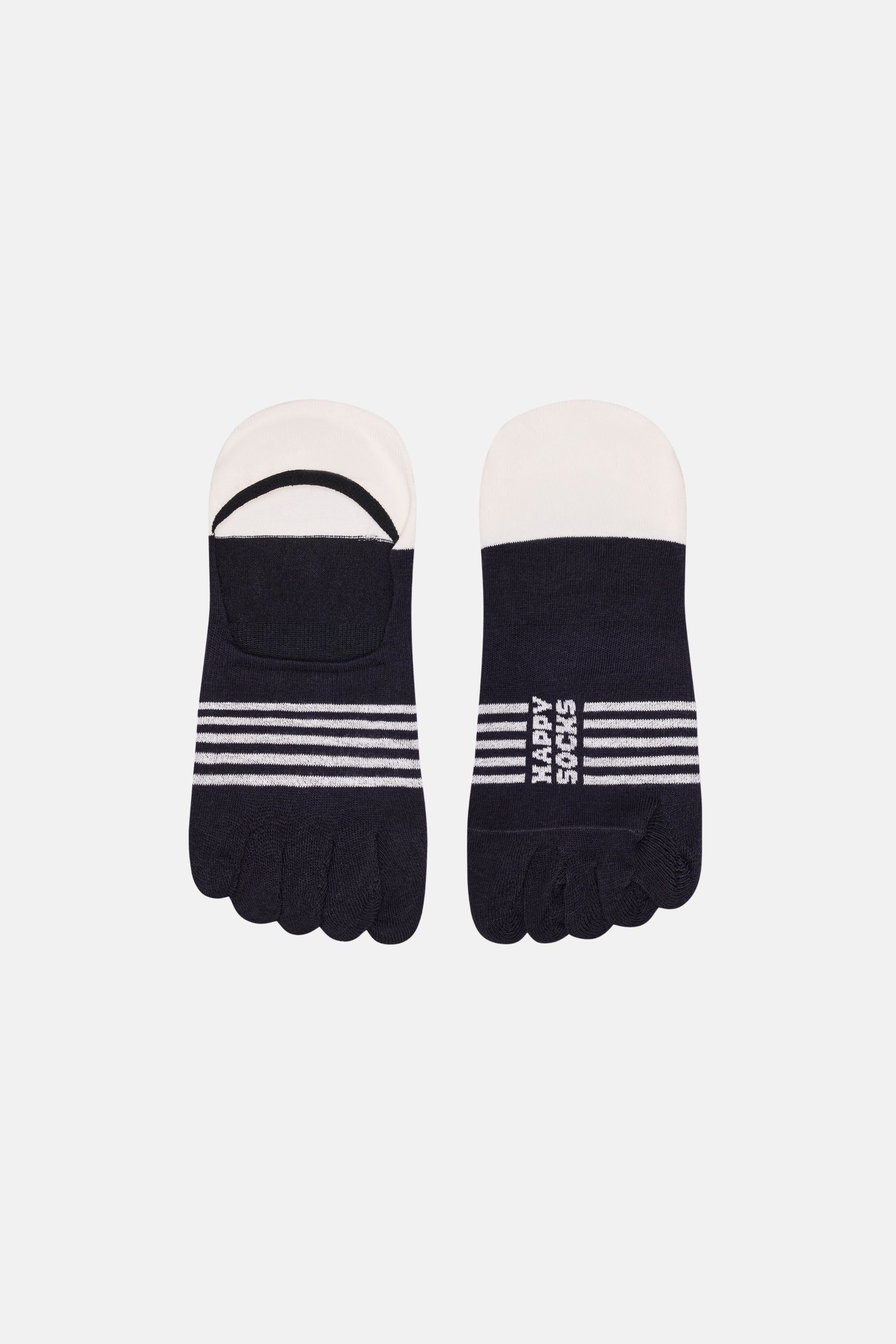 Happy Socks - Siyah Parmaklı Babet Çorap