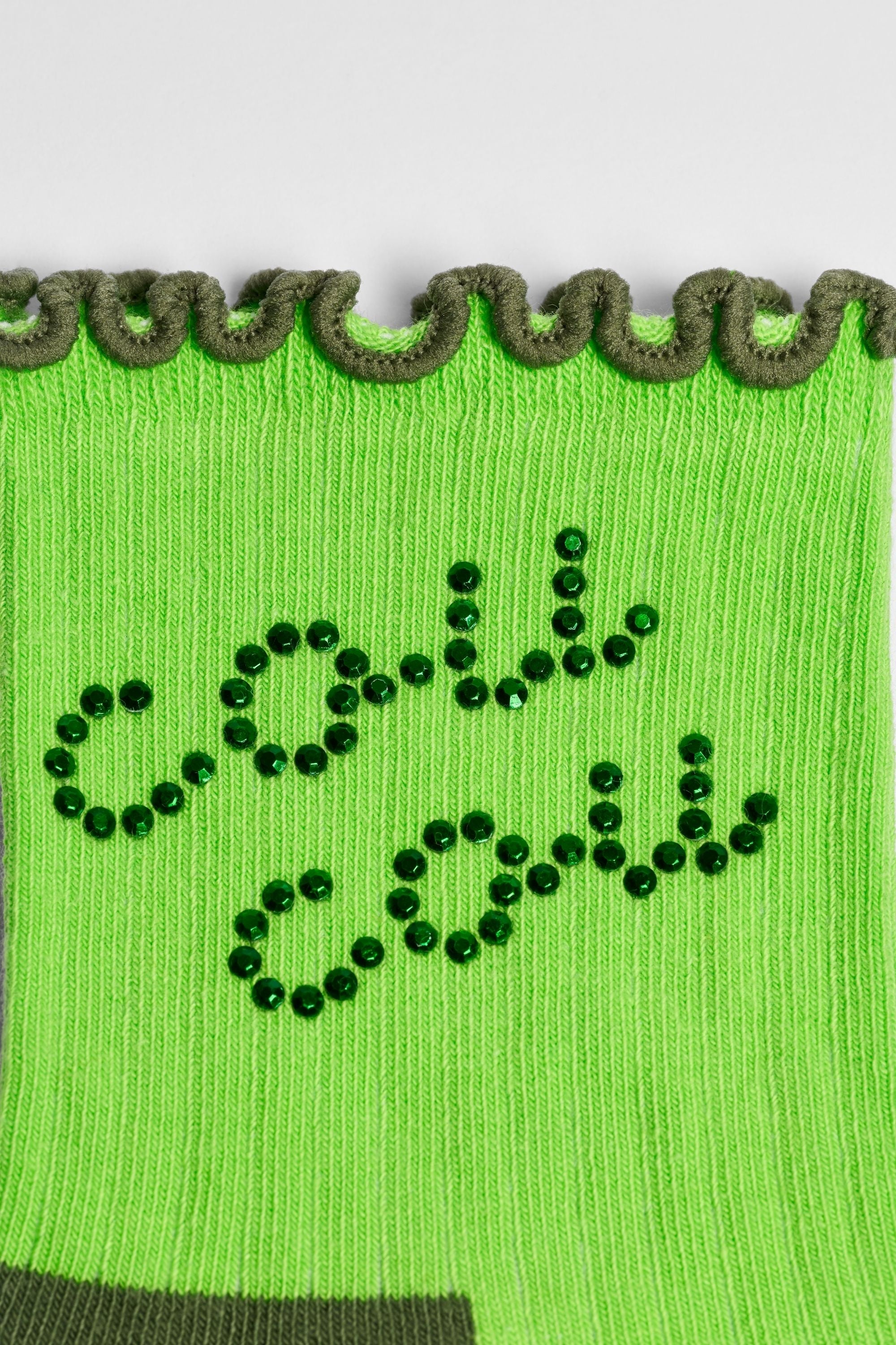 Happy Socks - Yeşil Yazılı Çorap