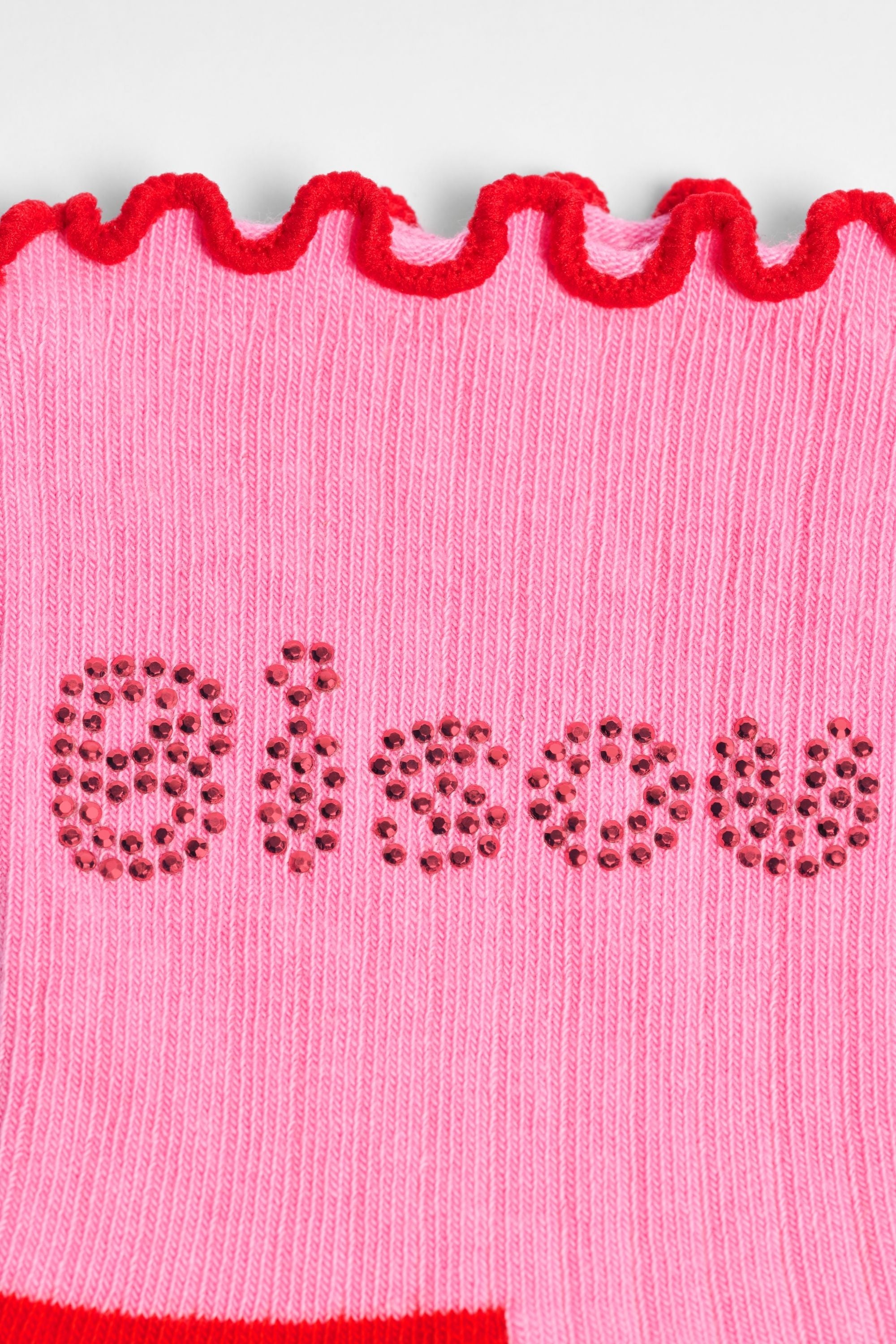 Happy Socks - Pembe Yazılı Çorap