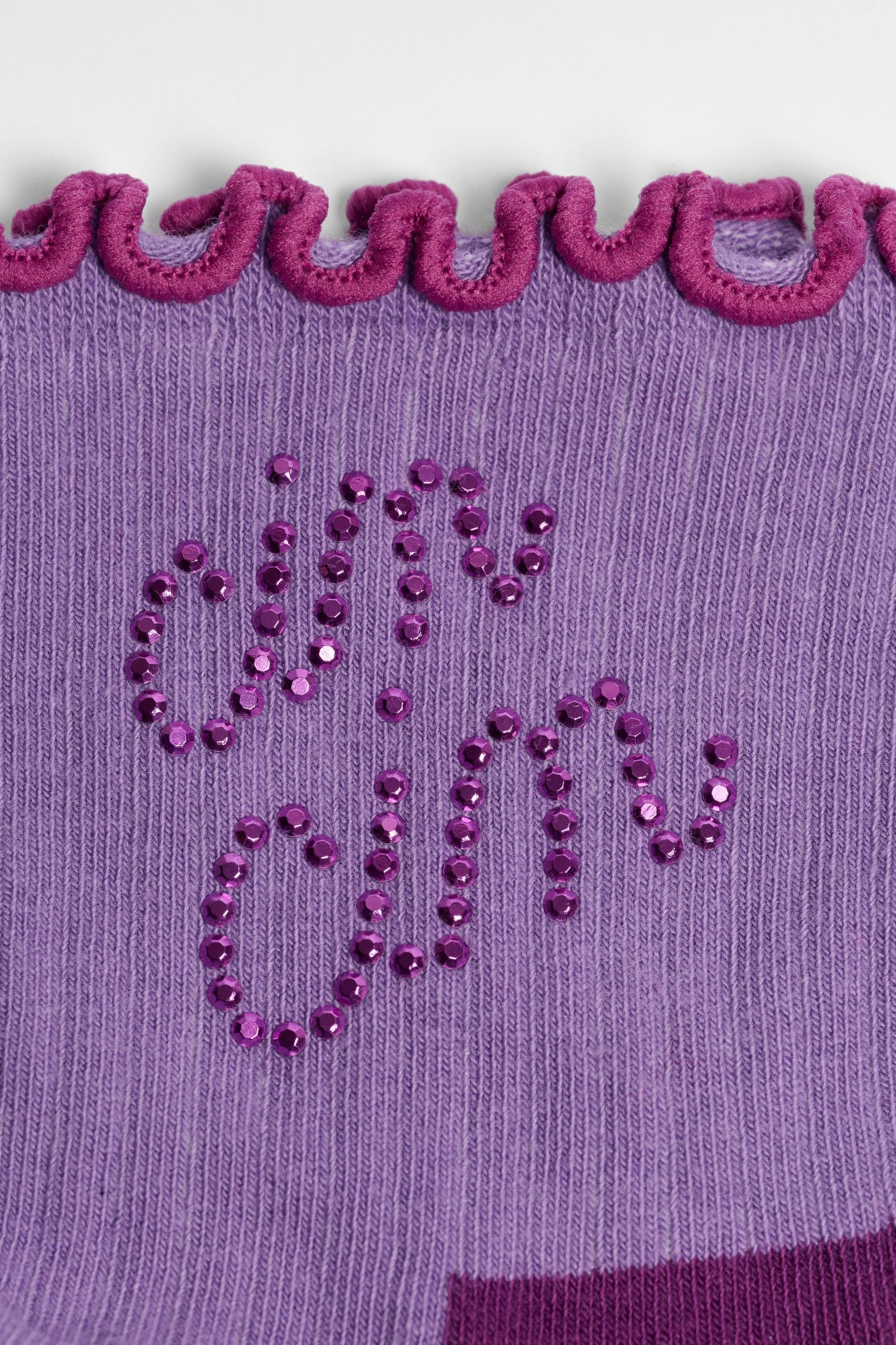 Happy Socks - Mor Yazılı Çorap