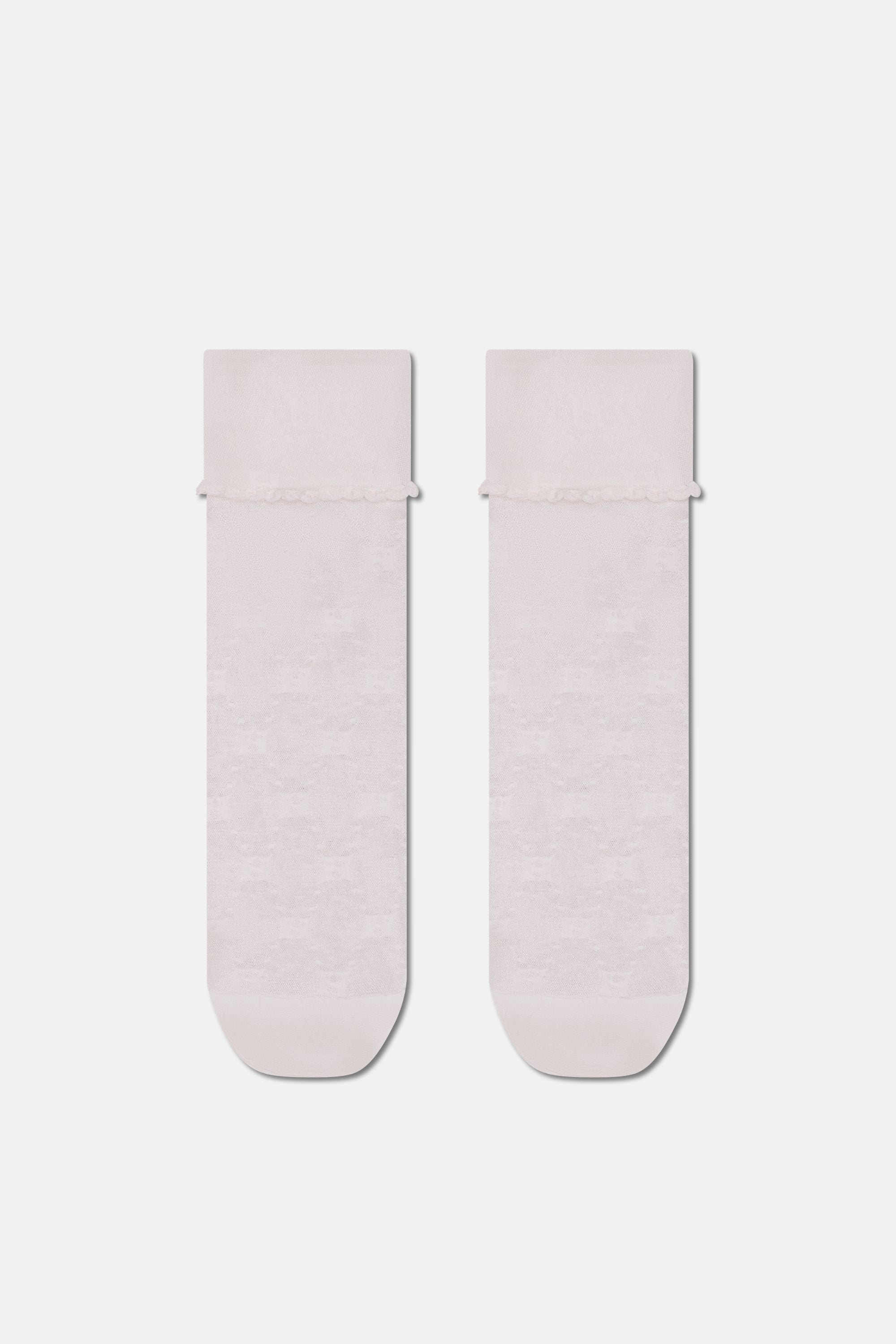Happy Socks - Beyaz Kısa Soket Çorap