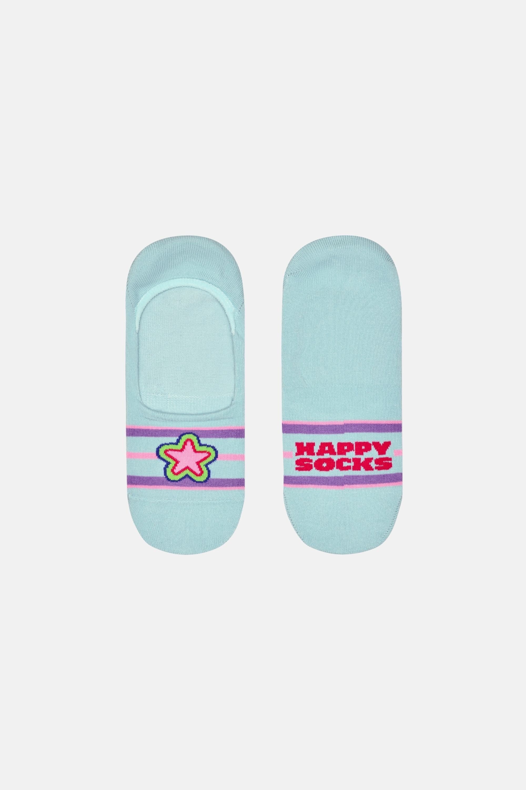 Happy Socks - Mavi Yıldız Desenli Babet Çorap