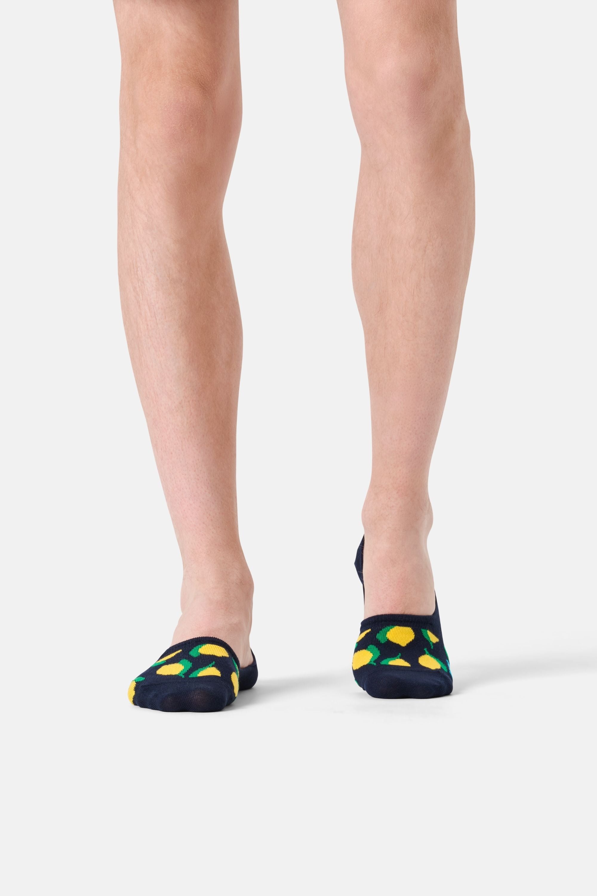 Happy Socks - Lacivert Limon Desenli Babet Çorap