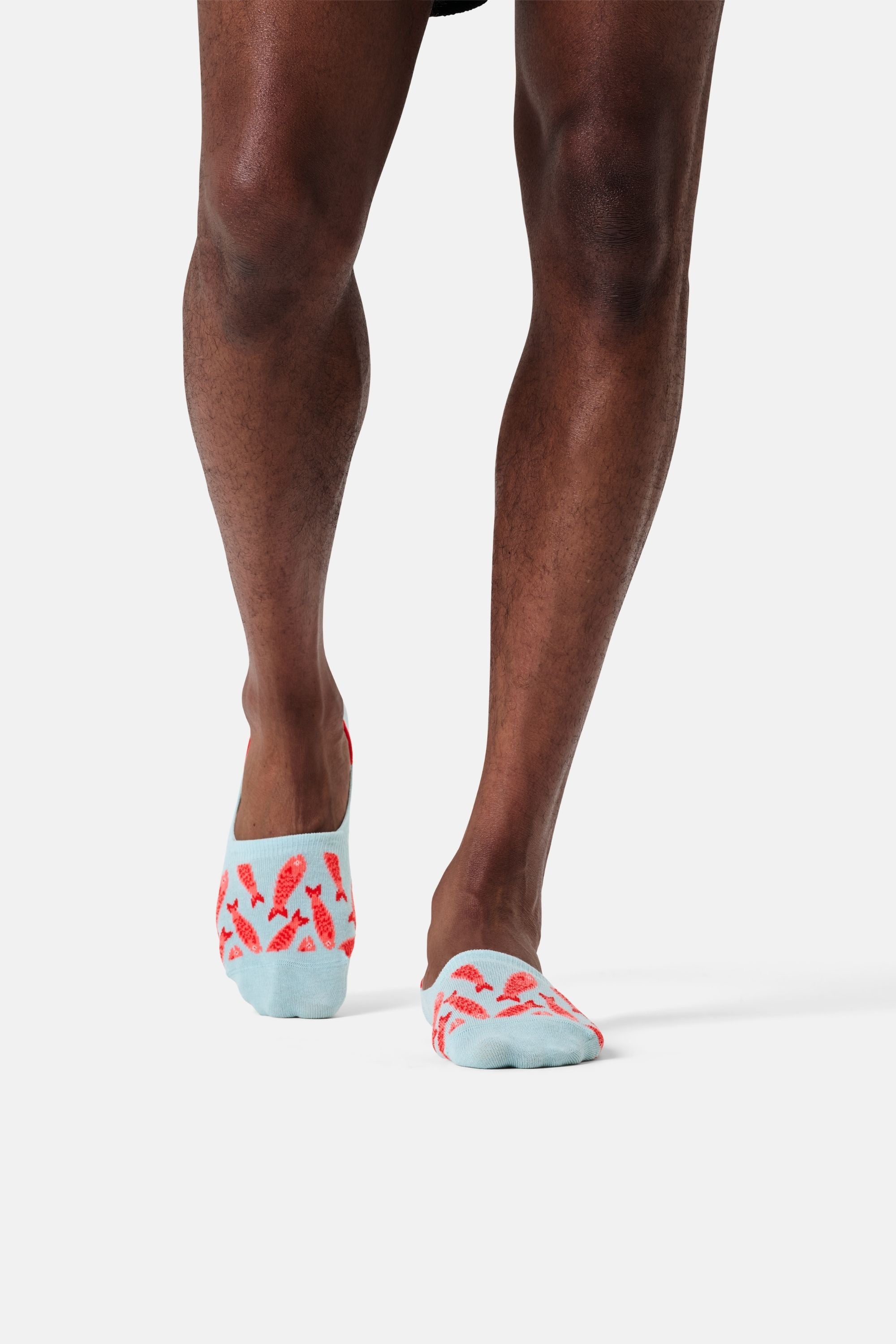 Happy Socks - Mavi Balık Desenli Babet Çorap