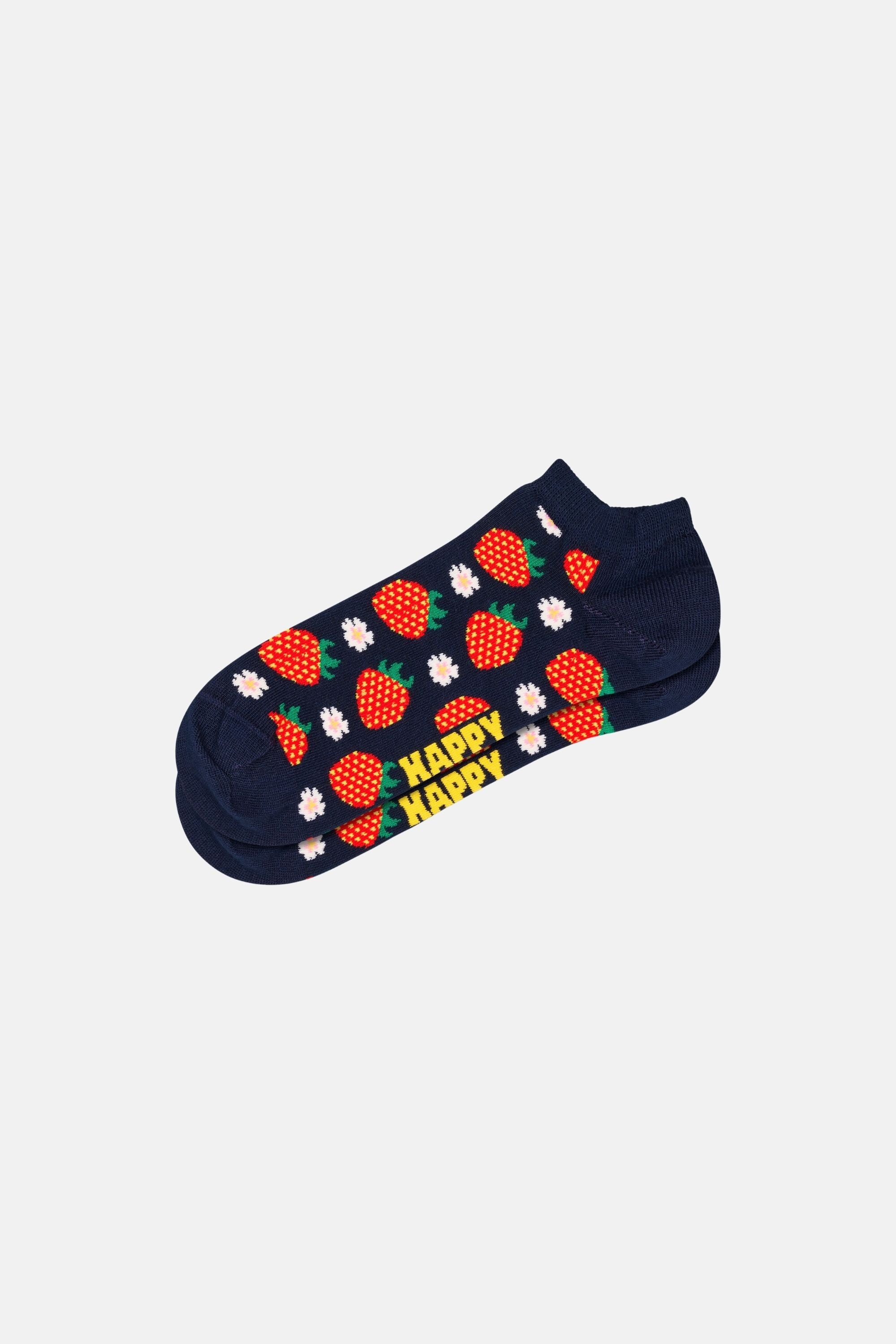 Happy Socks - Lacivert Çilek Desenli Çorap