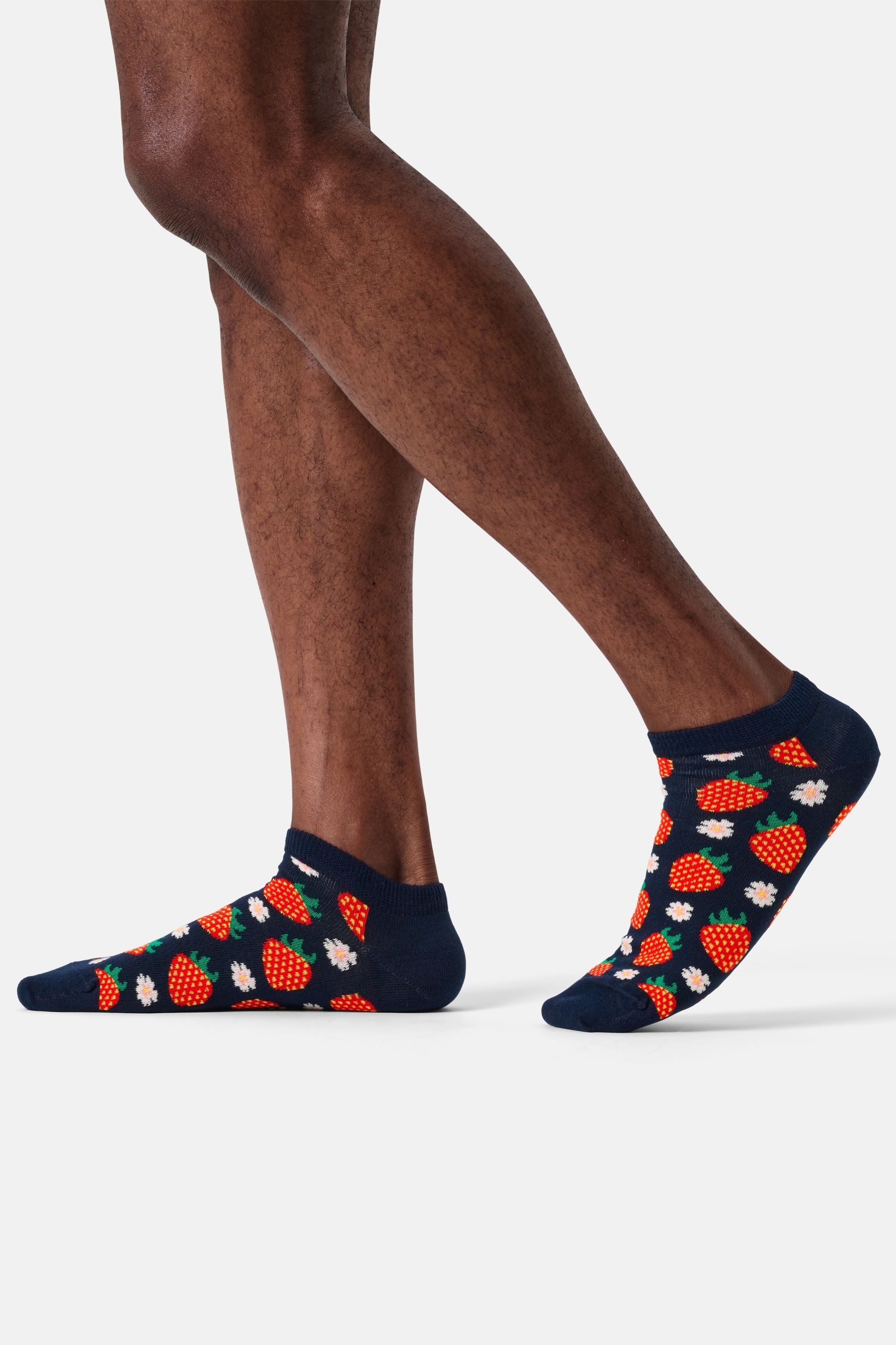 Happy Socks - Lacivert Çilek Desenli Çorap