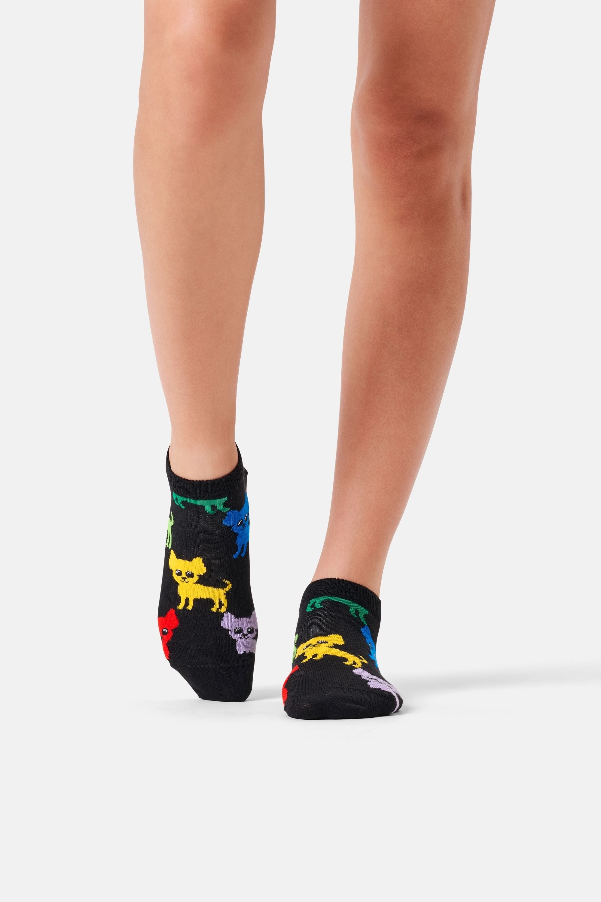Happy Socks - Siyah Kedi Desenli Çorap