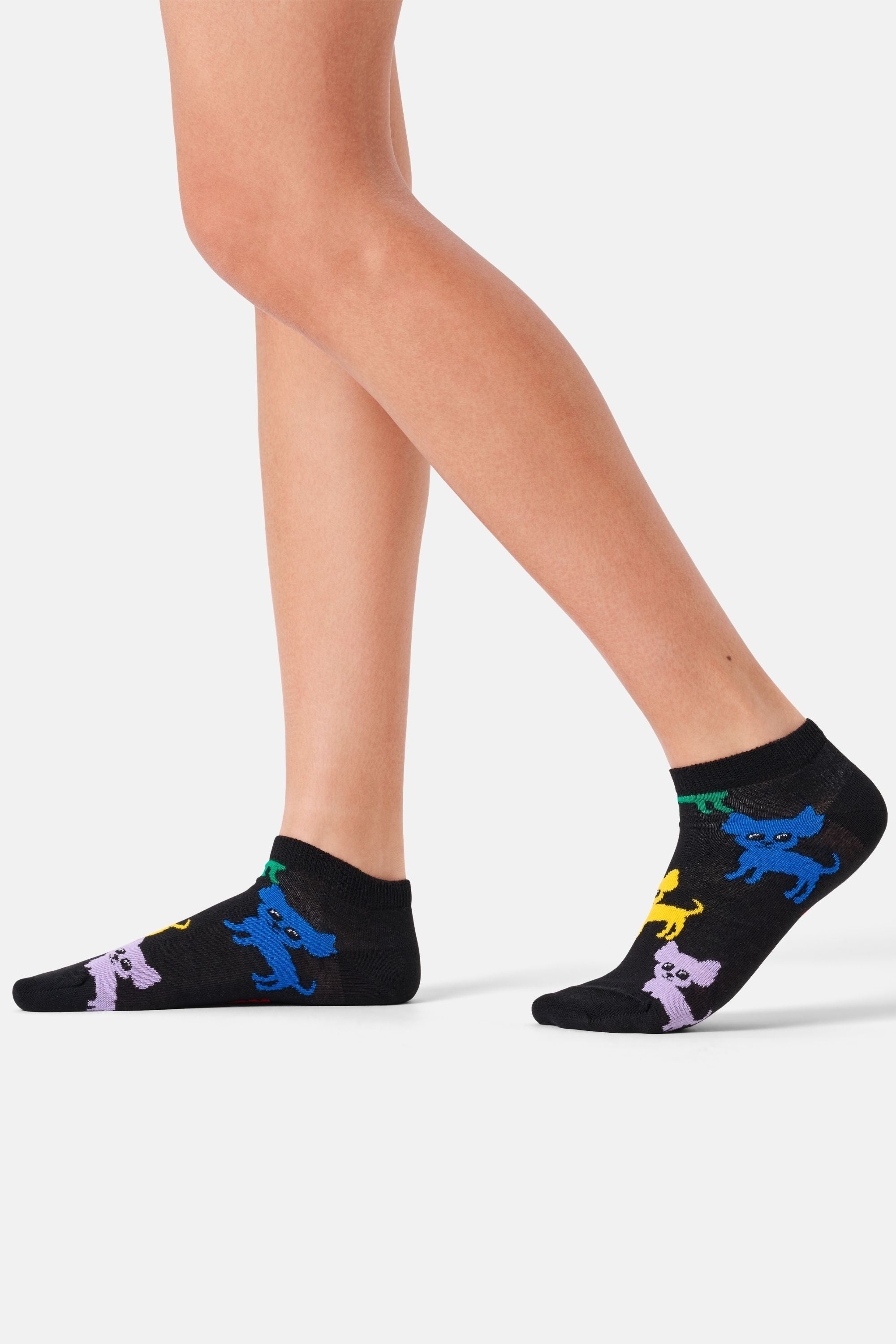 Happy Socks - Siyah Kedi Desenli Çorap