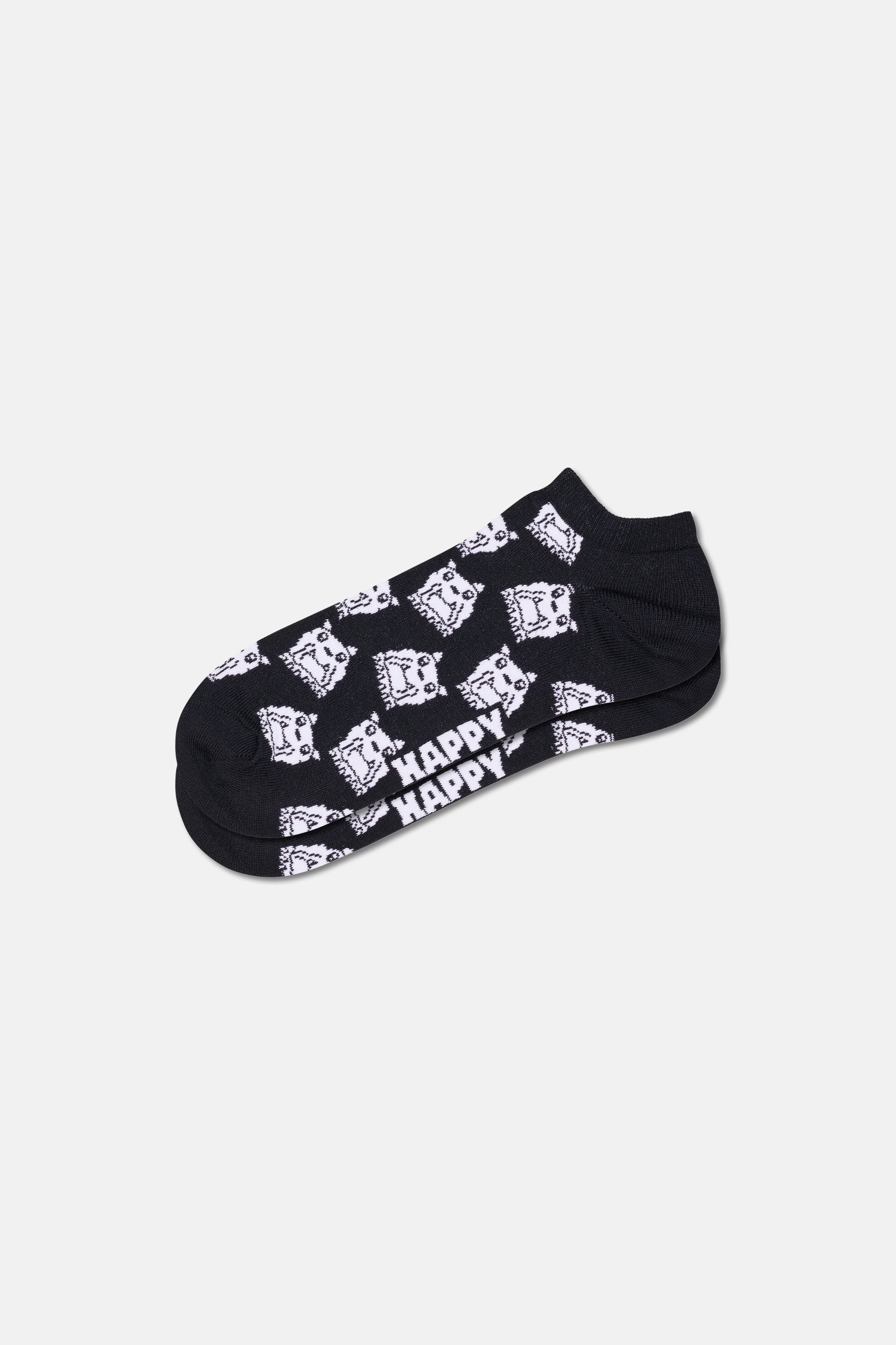 Happy Socks - Siyah Köpek Desenli Çorap