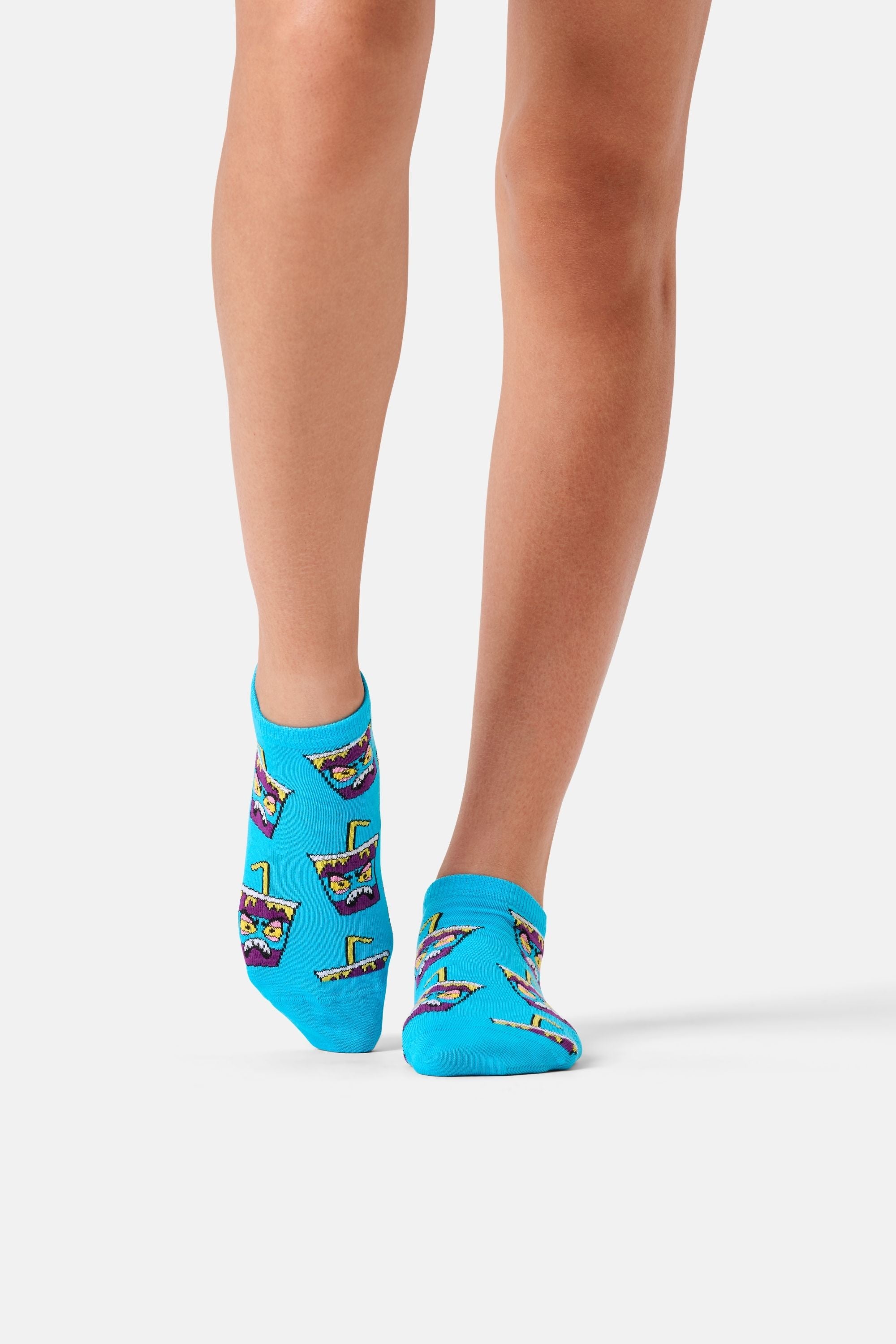 Happy Socks - Mavi İçecek Desenli Çorap
