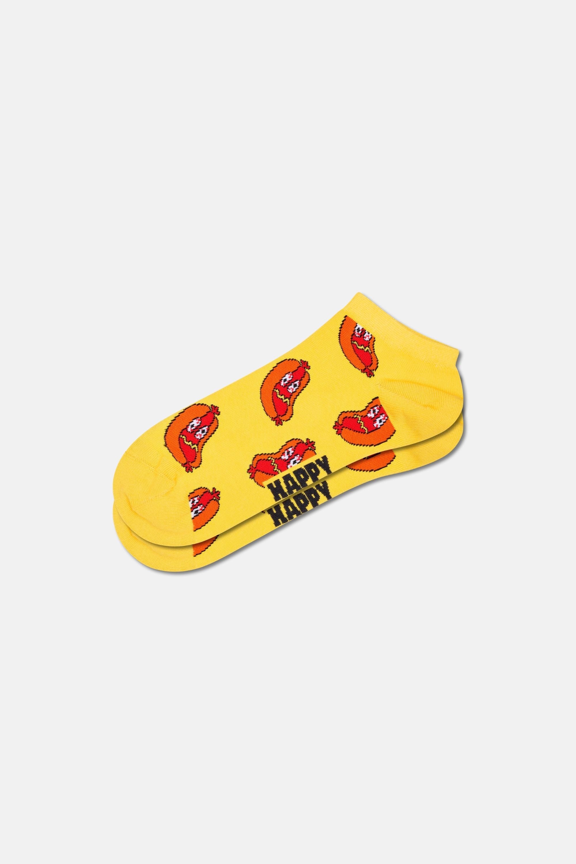 Happy Socks - Sarı Sosis Desenli Çorap
