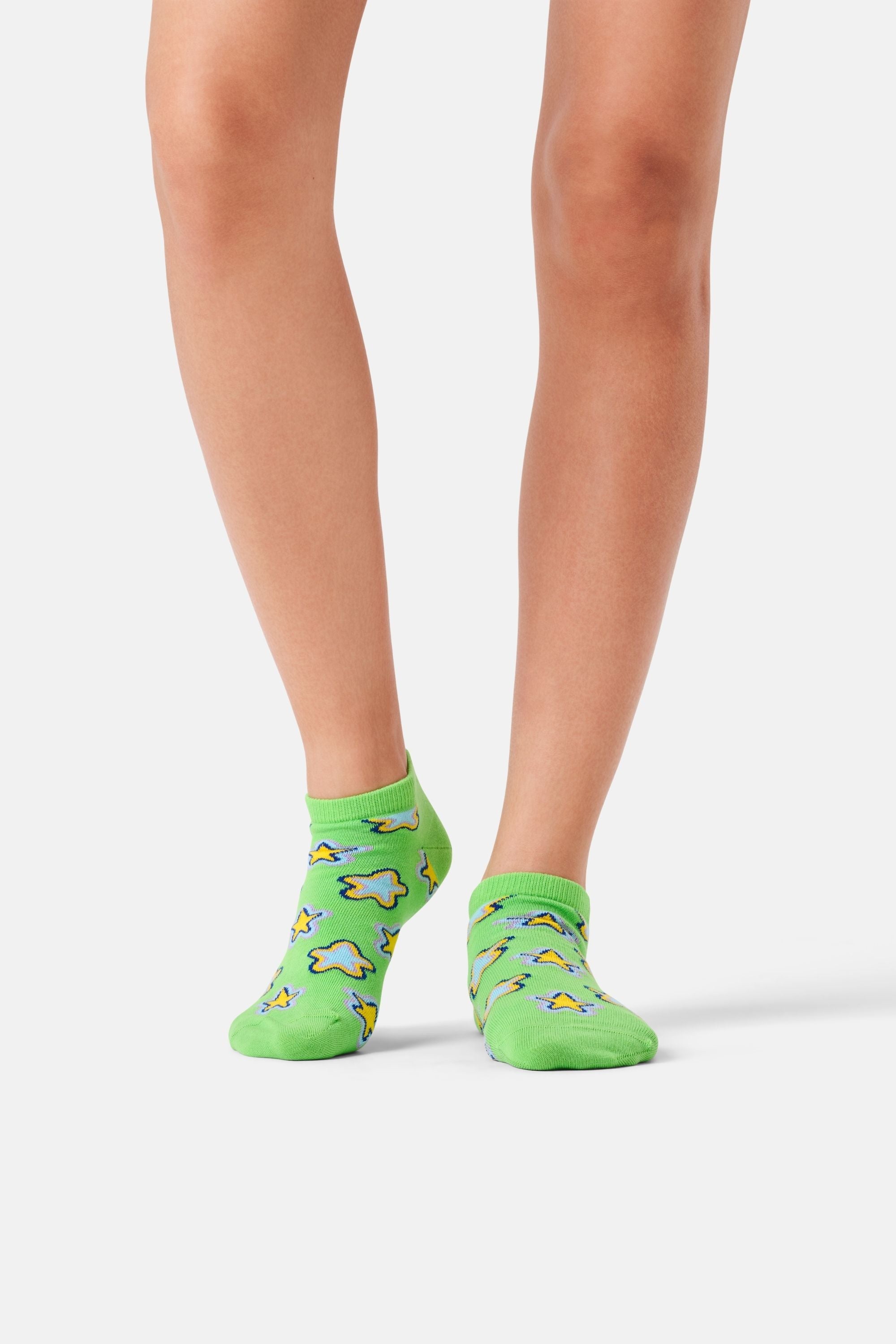 Happy Socks - Yeşil Yıldız Desenli Çorap