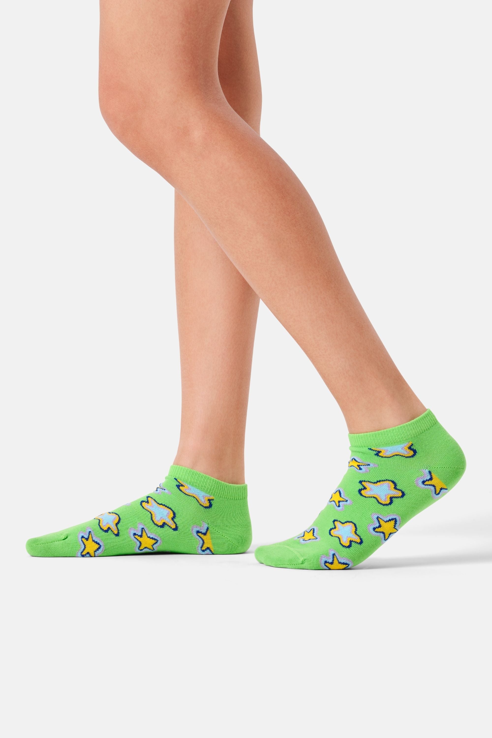 Happy Socks - Yeşil Yıldız Desenli Çorap