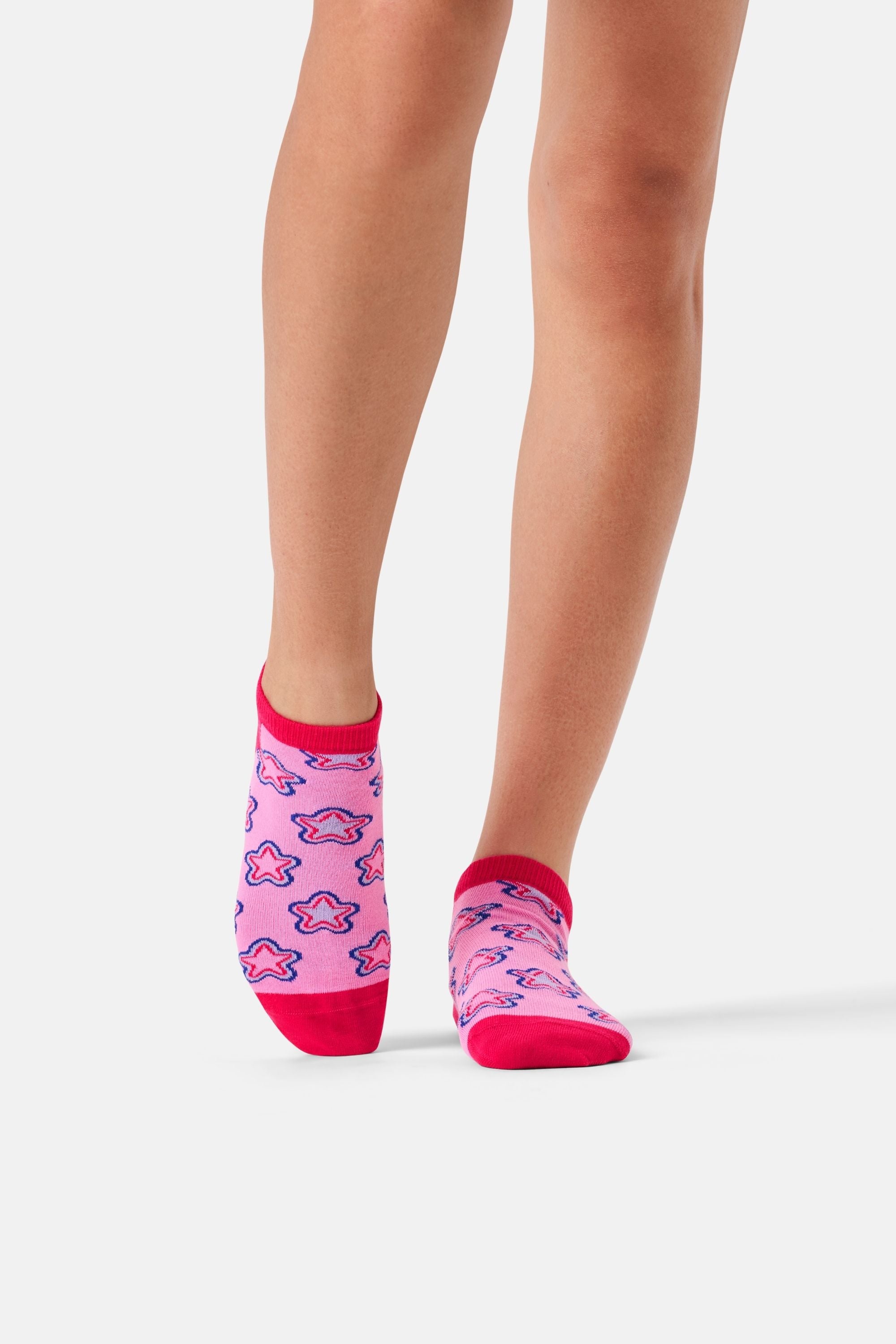 Happy Socks - Pembe Yıldız Desenli Çorap