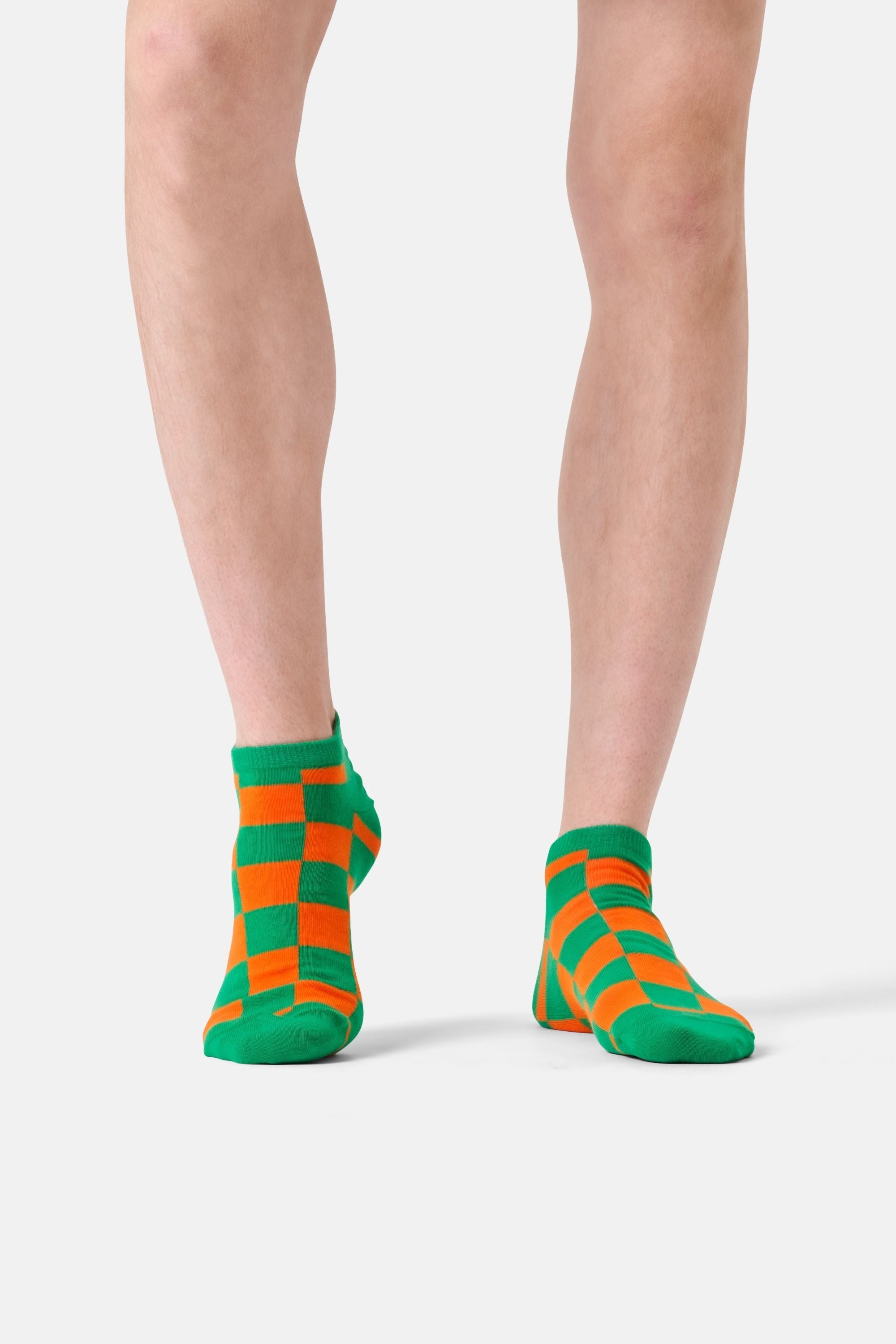Happy Socks - Turuncu Kare Desenli Çorap