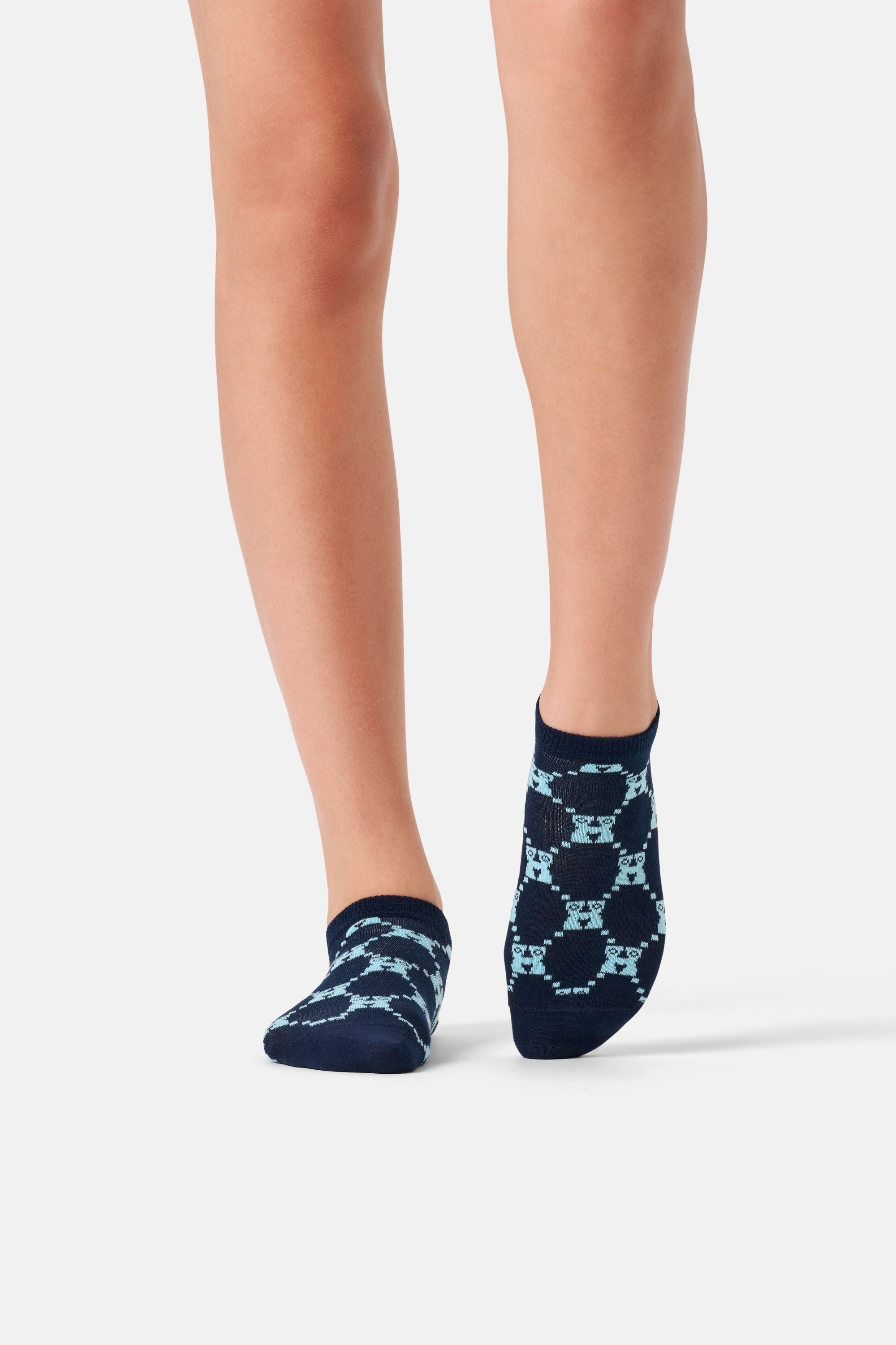 Happy Socks - Lacivert Logo Desenli Çorap