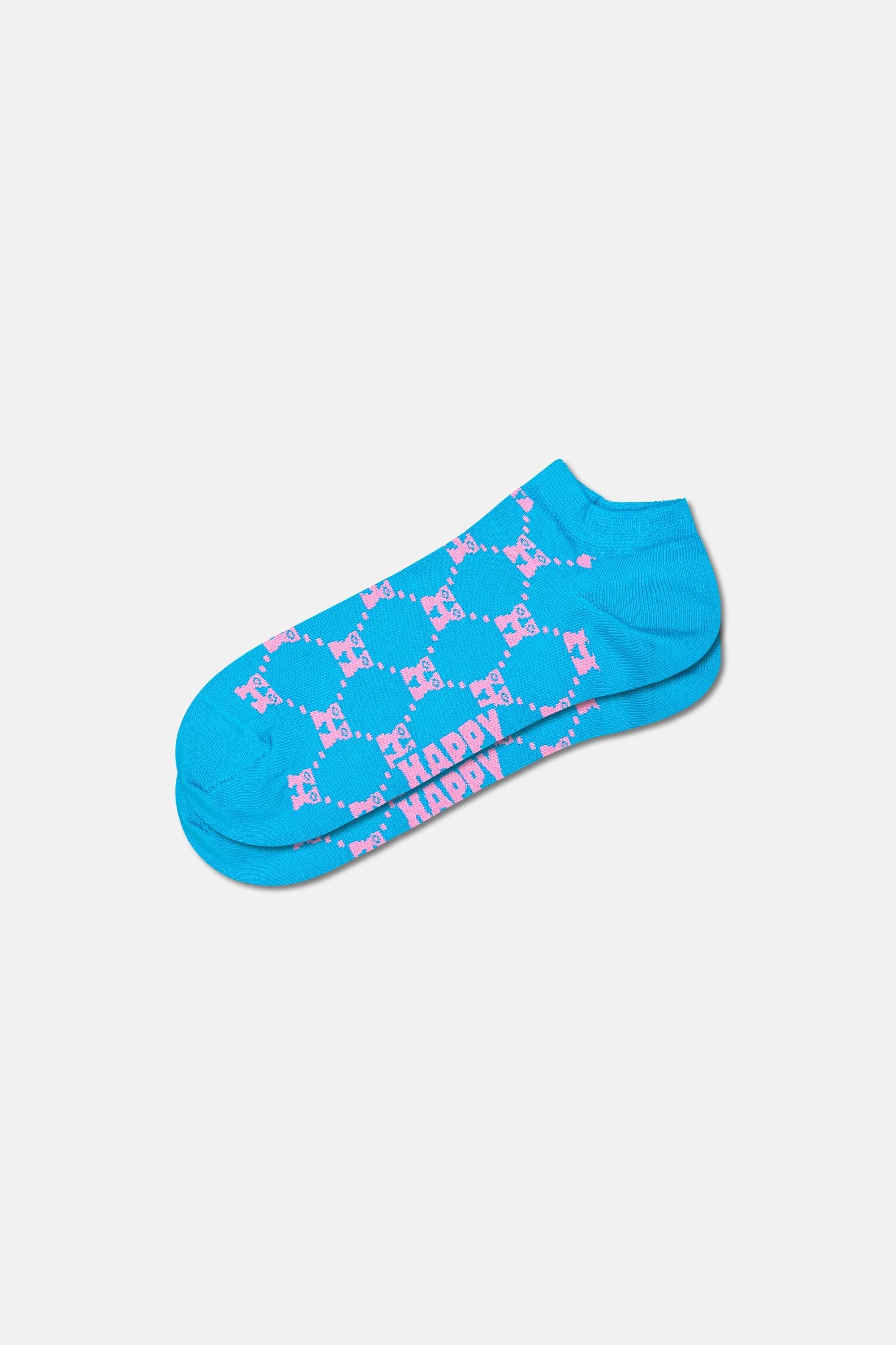 Happy Socks - Mavi Logo Desenli Çorap