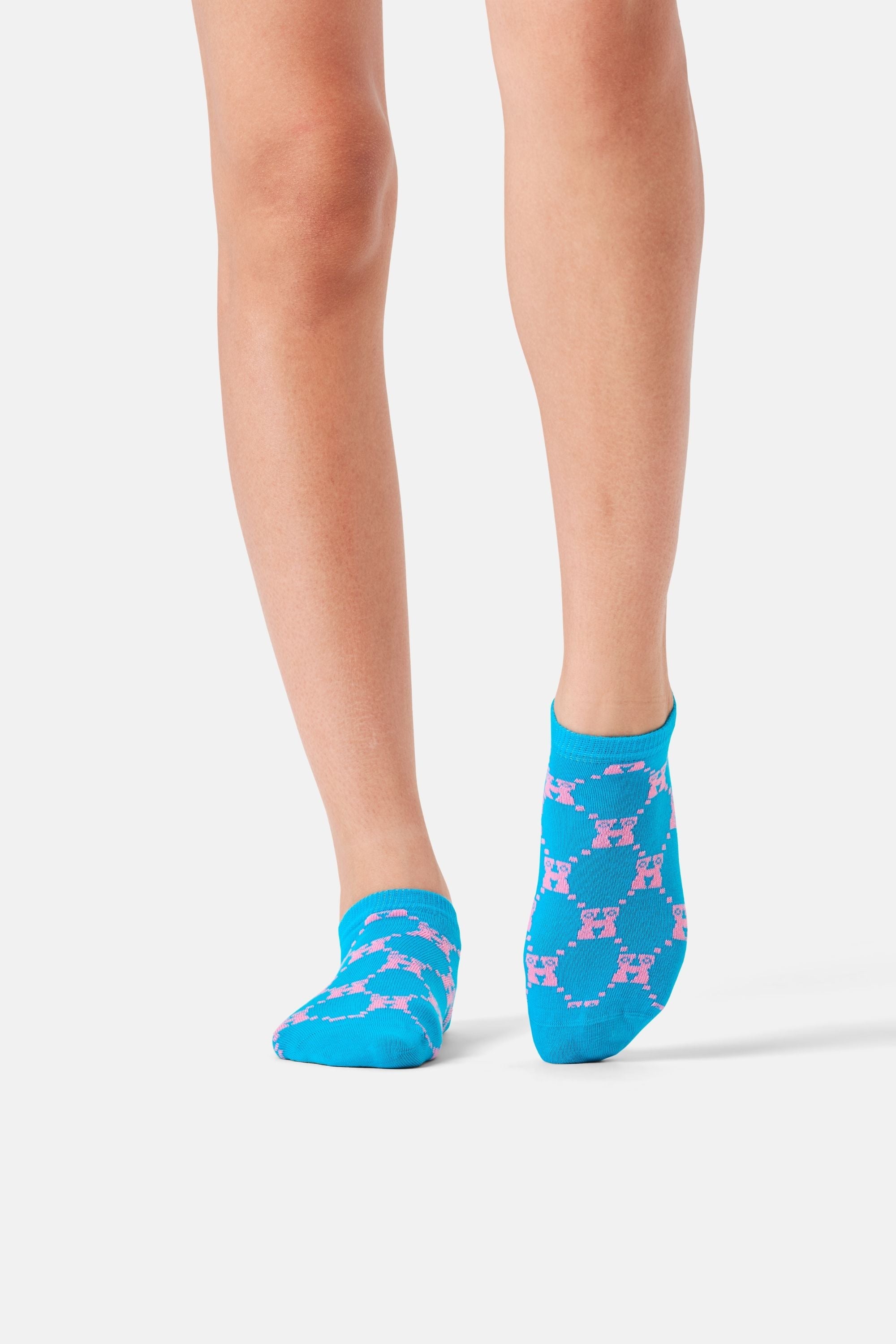Happy Socks - Mavi Logo Desenli Çorap