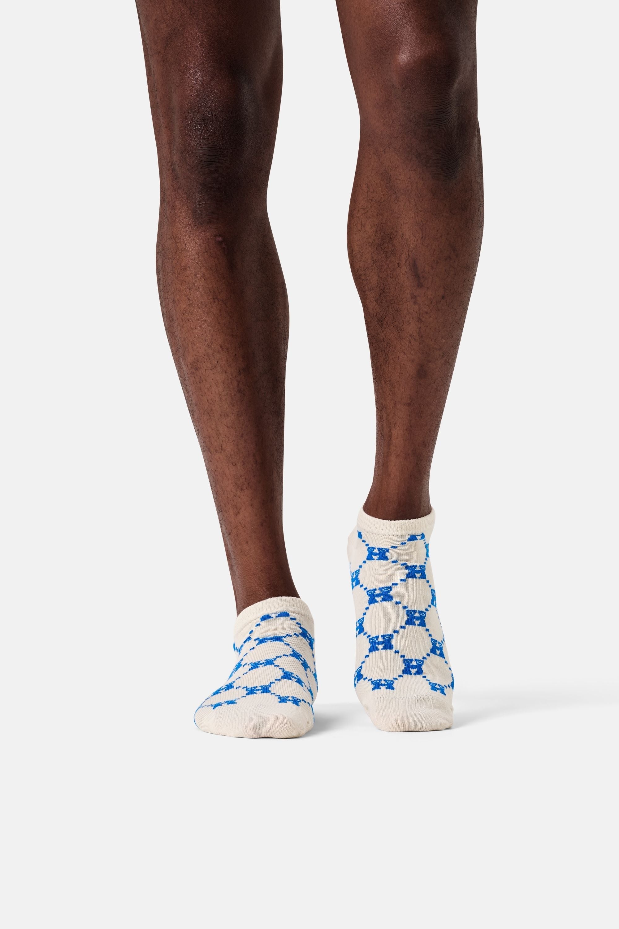 Happy Socks - Beyaz Logo Desenli Çorap