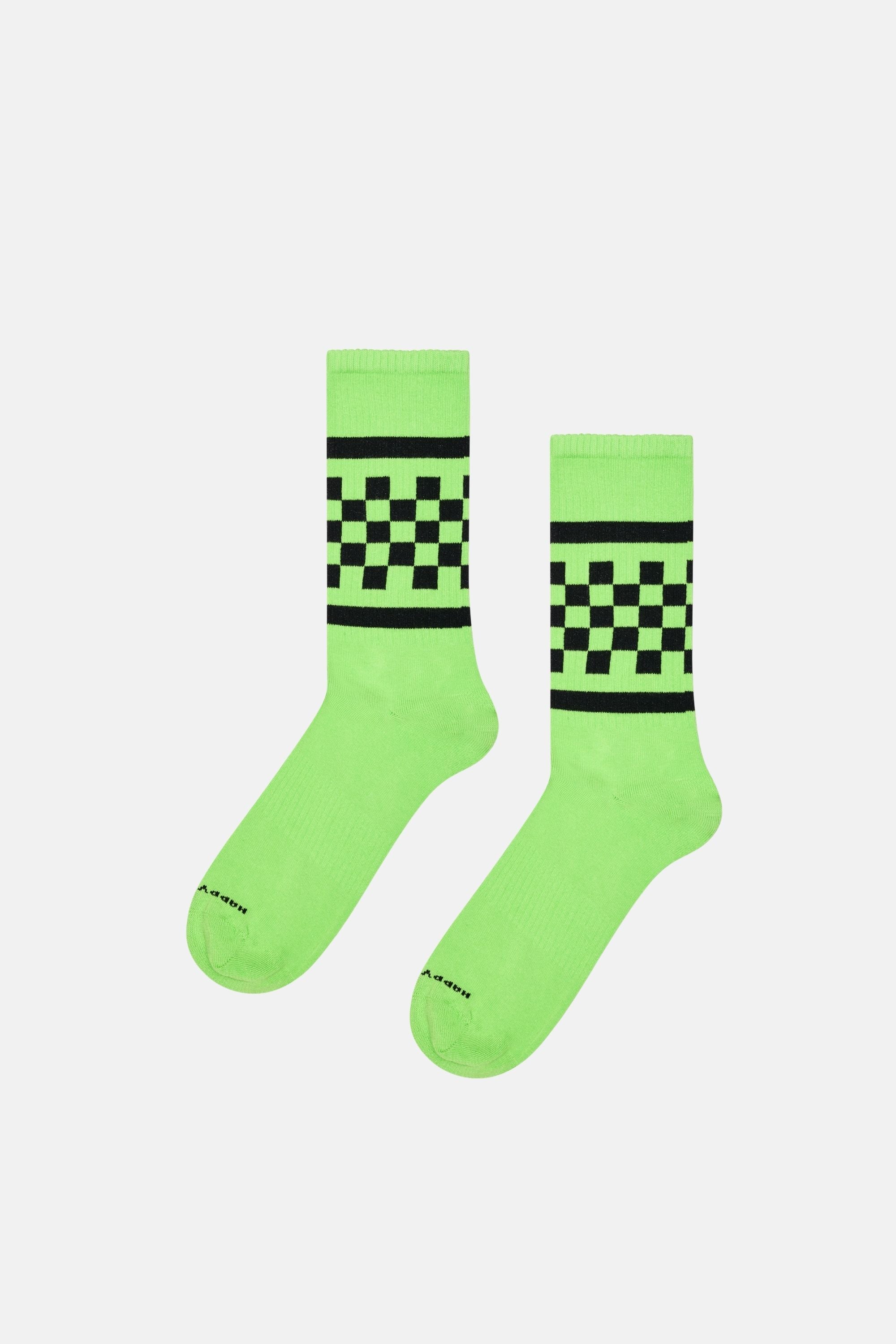 Happy Socks - Yeşil Kare Desenli Çorap