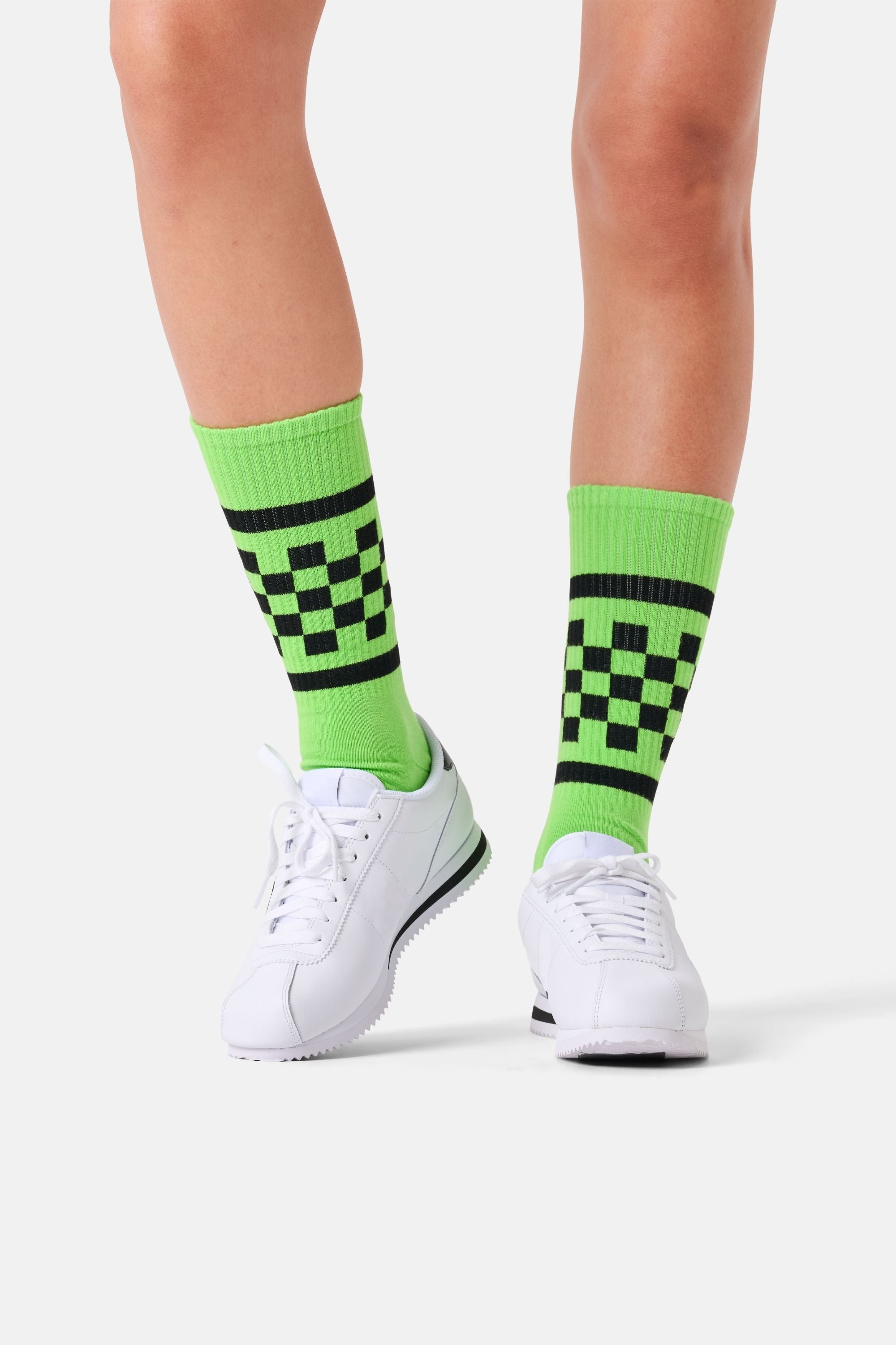 Happy Socks - Yeşil Kare Desenli Çorap