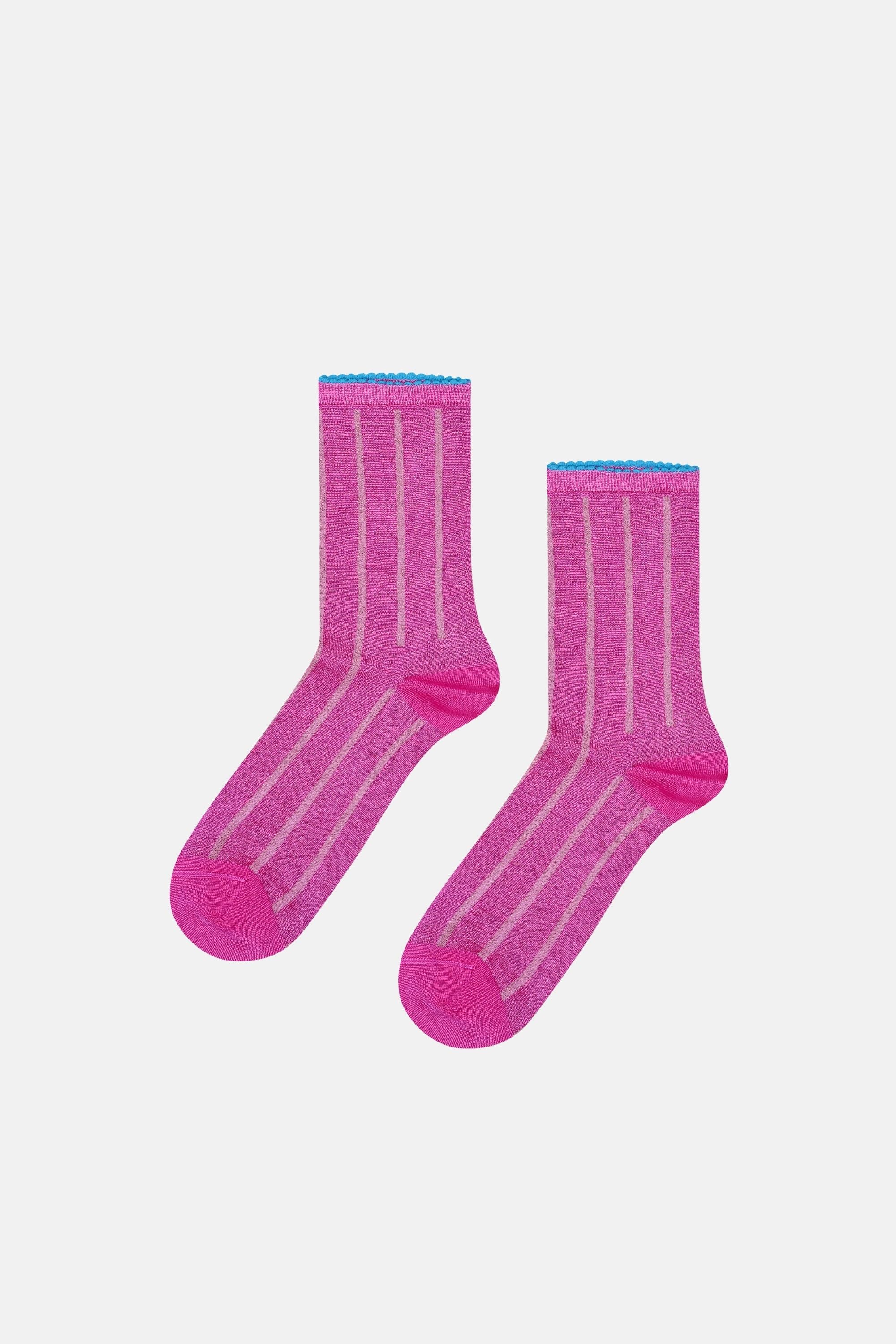 Happy Socks - Pembe Simli Çorap