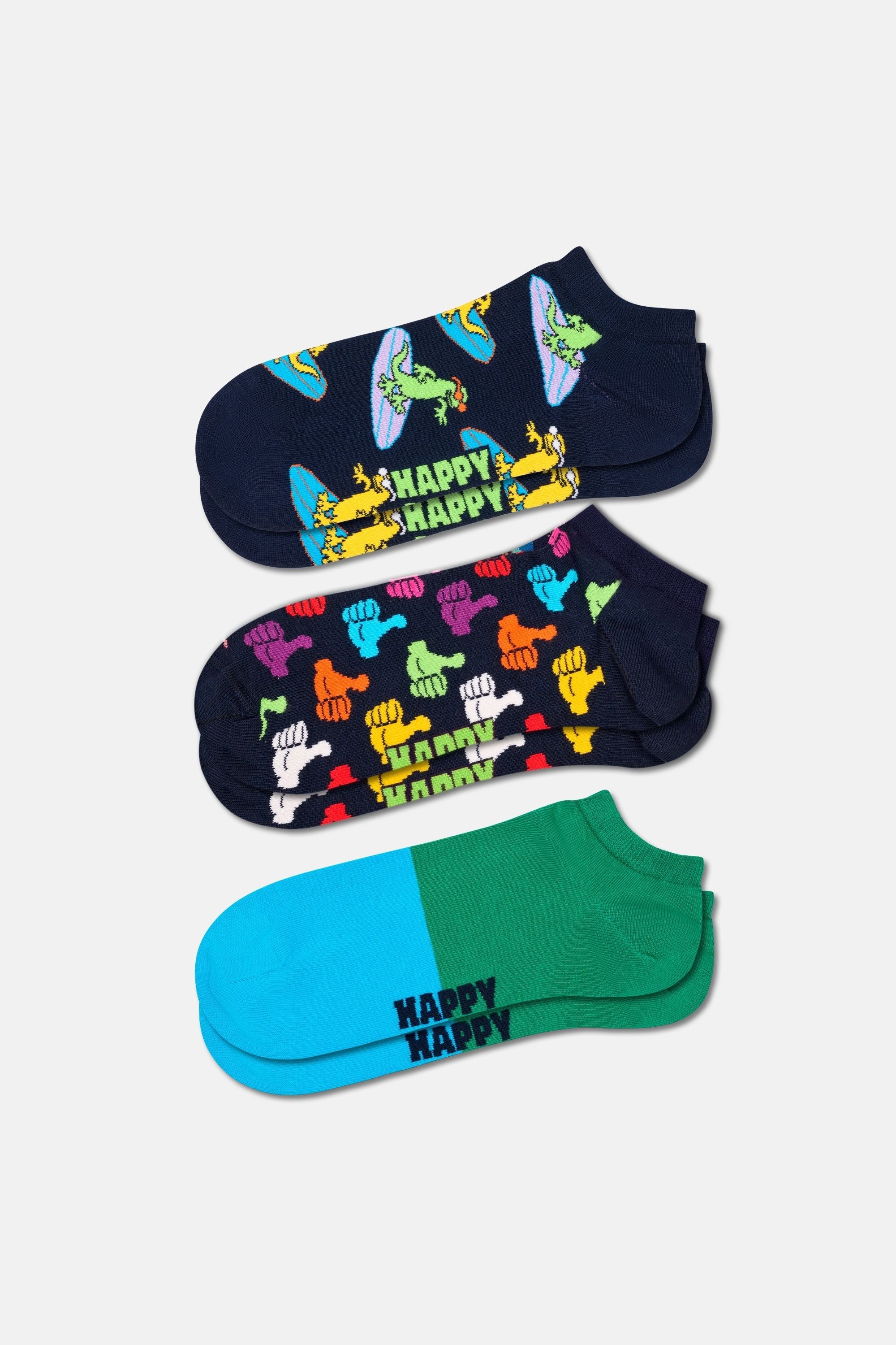 Happy Socks - Çok Renkli 3Lü Çorap Seti