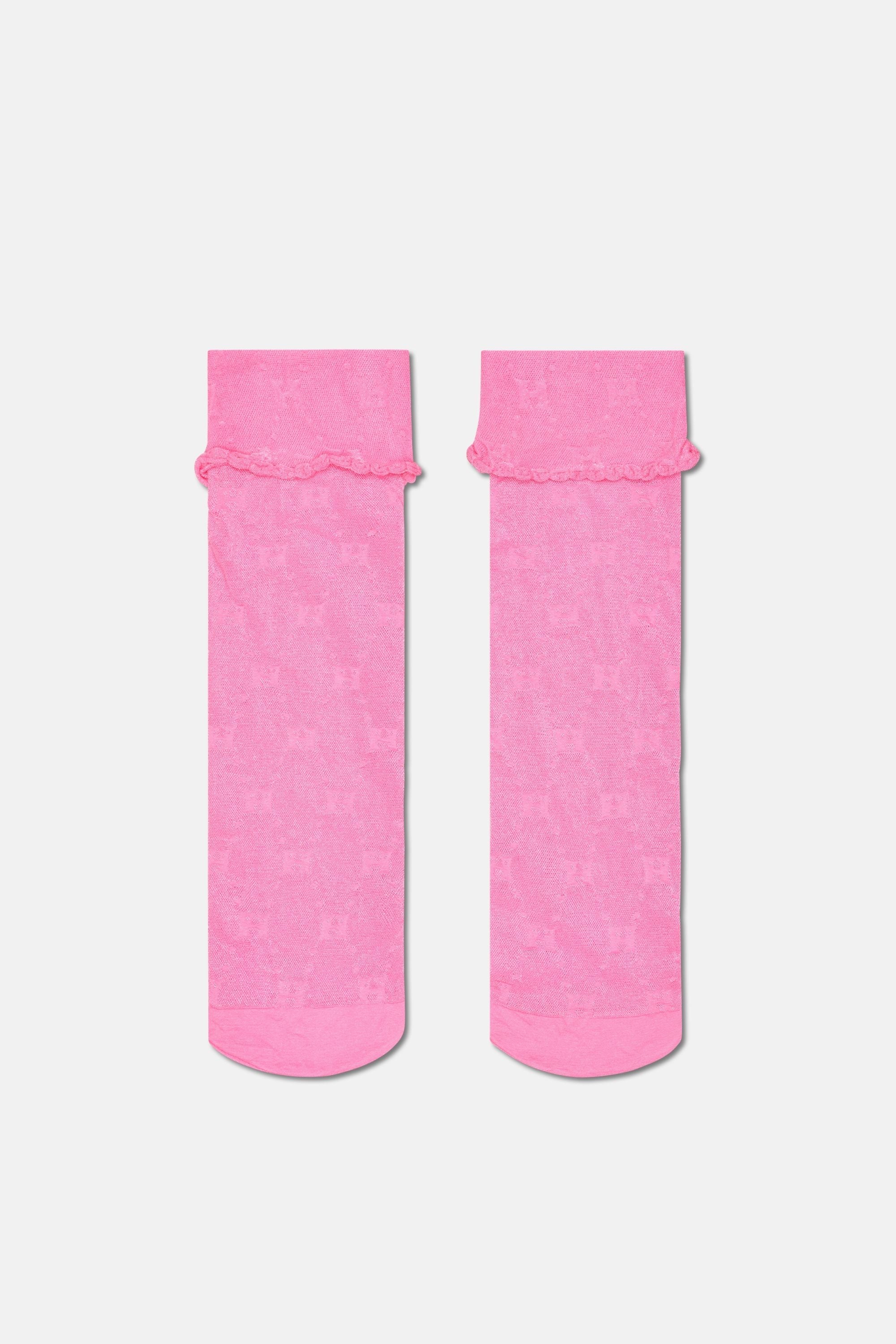 Happy Socks - Pembe Kısa Soket Çorap