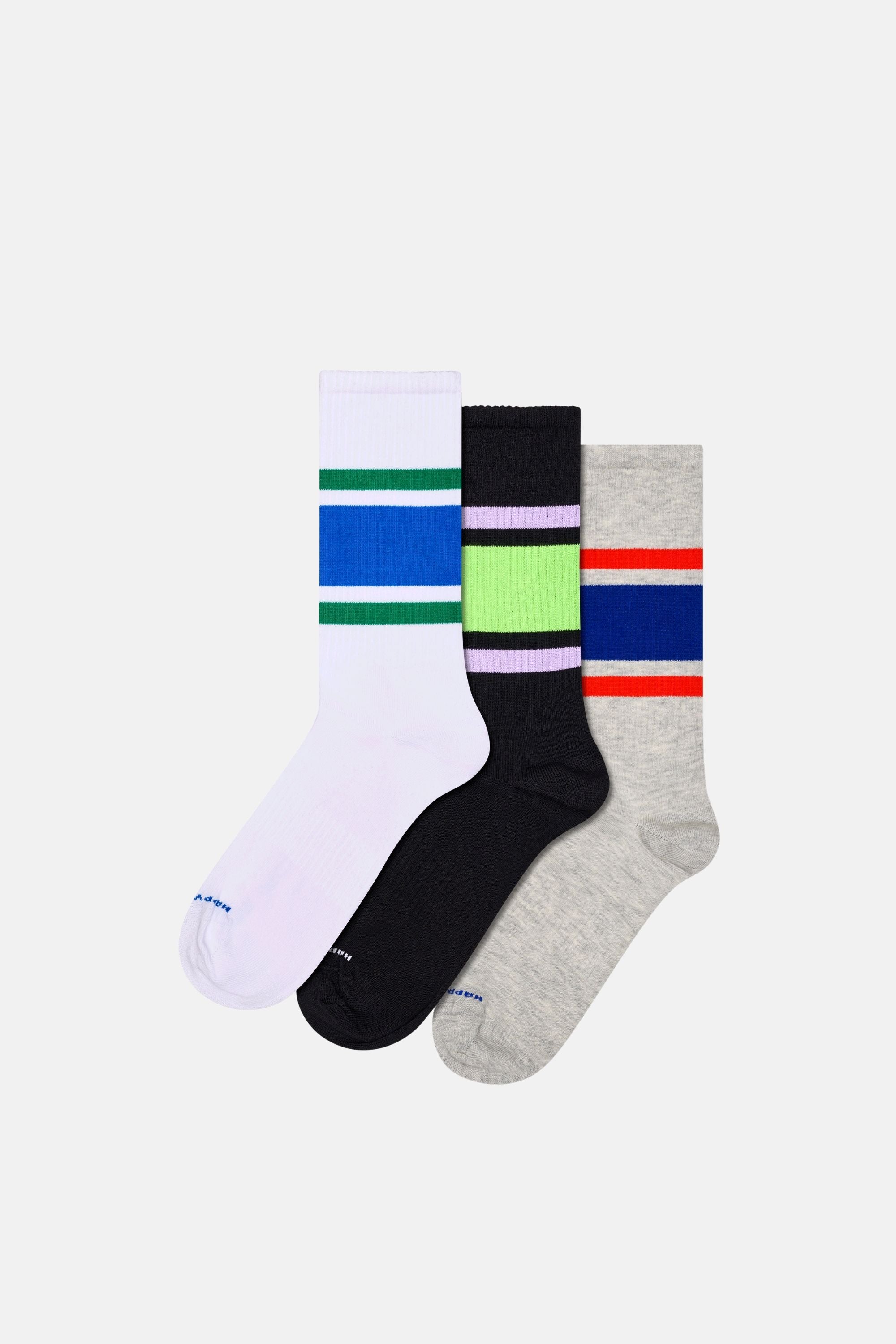 Happy Socks - Çok Renkli 3Lü Sneaker Çorap Seti