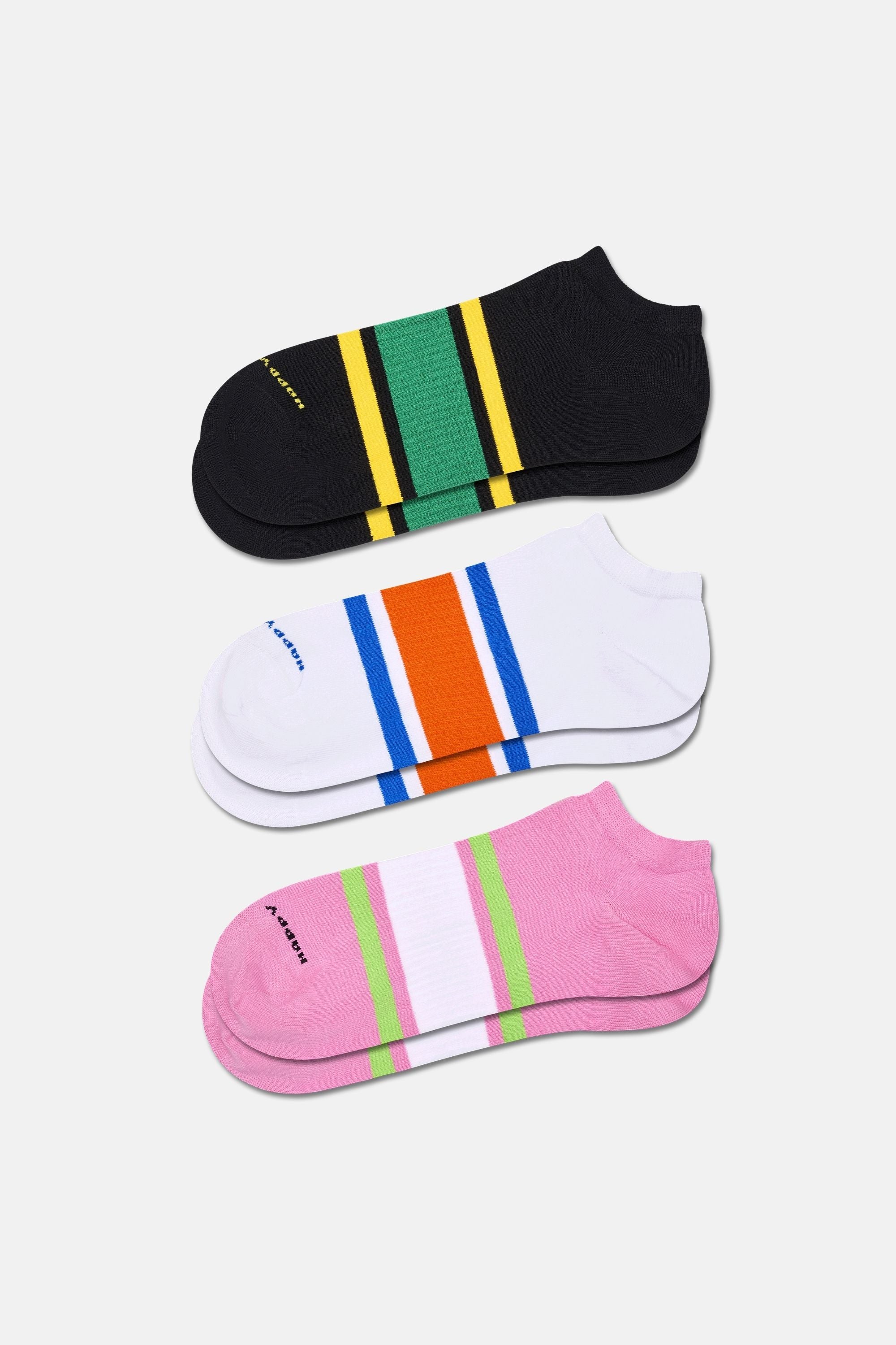 Happy Socks - Çok Renkli 3Lü Sneaker Çorap Seti