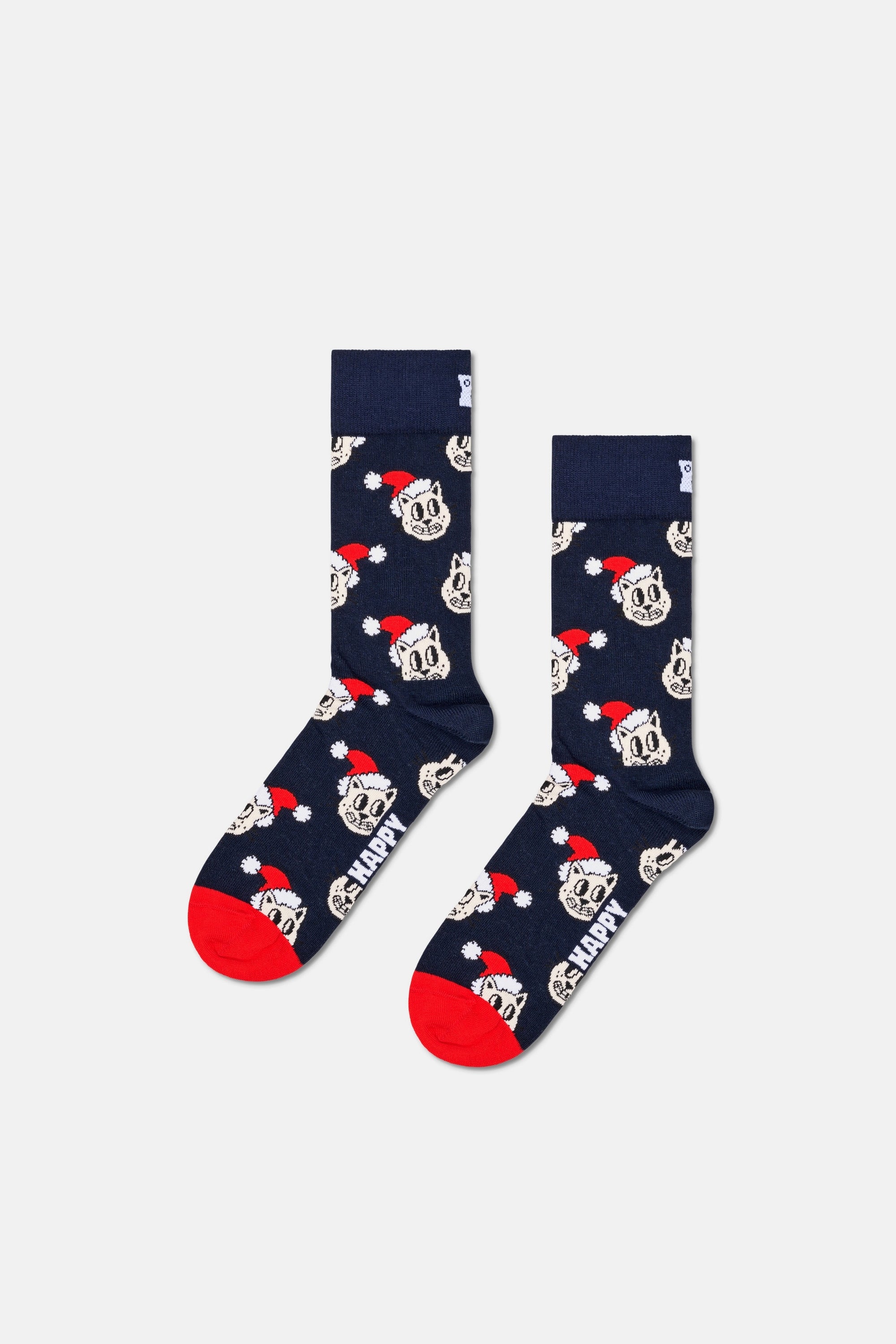 Happy Socks - Erkek Çok Renkli Kedi ve Köpek Desenli Pamuklu 2’li Çorap Seti