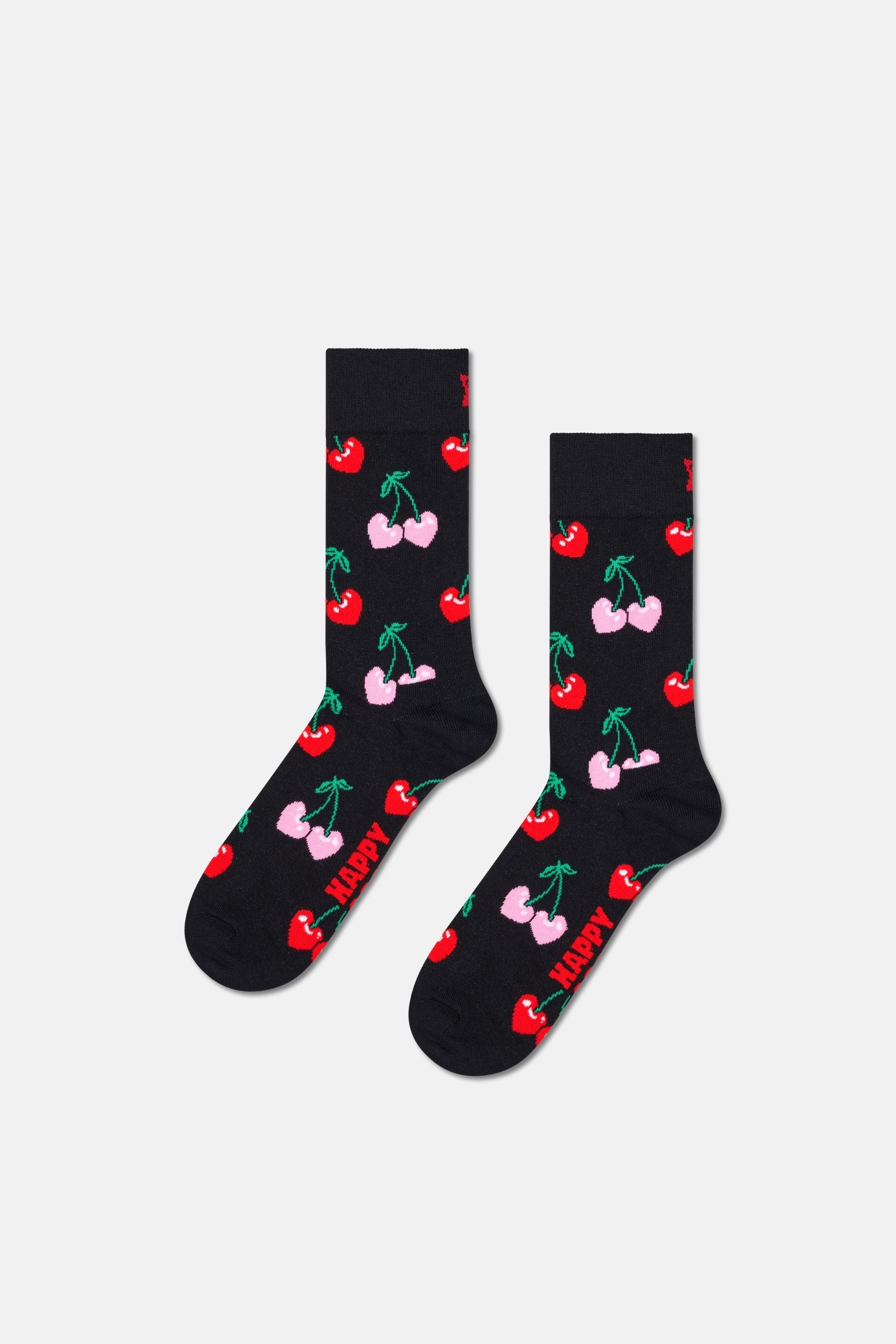 Happy Socks - Çok Renkli Kiraz Desenli 2'li Pamuklu Çorap Seti