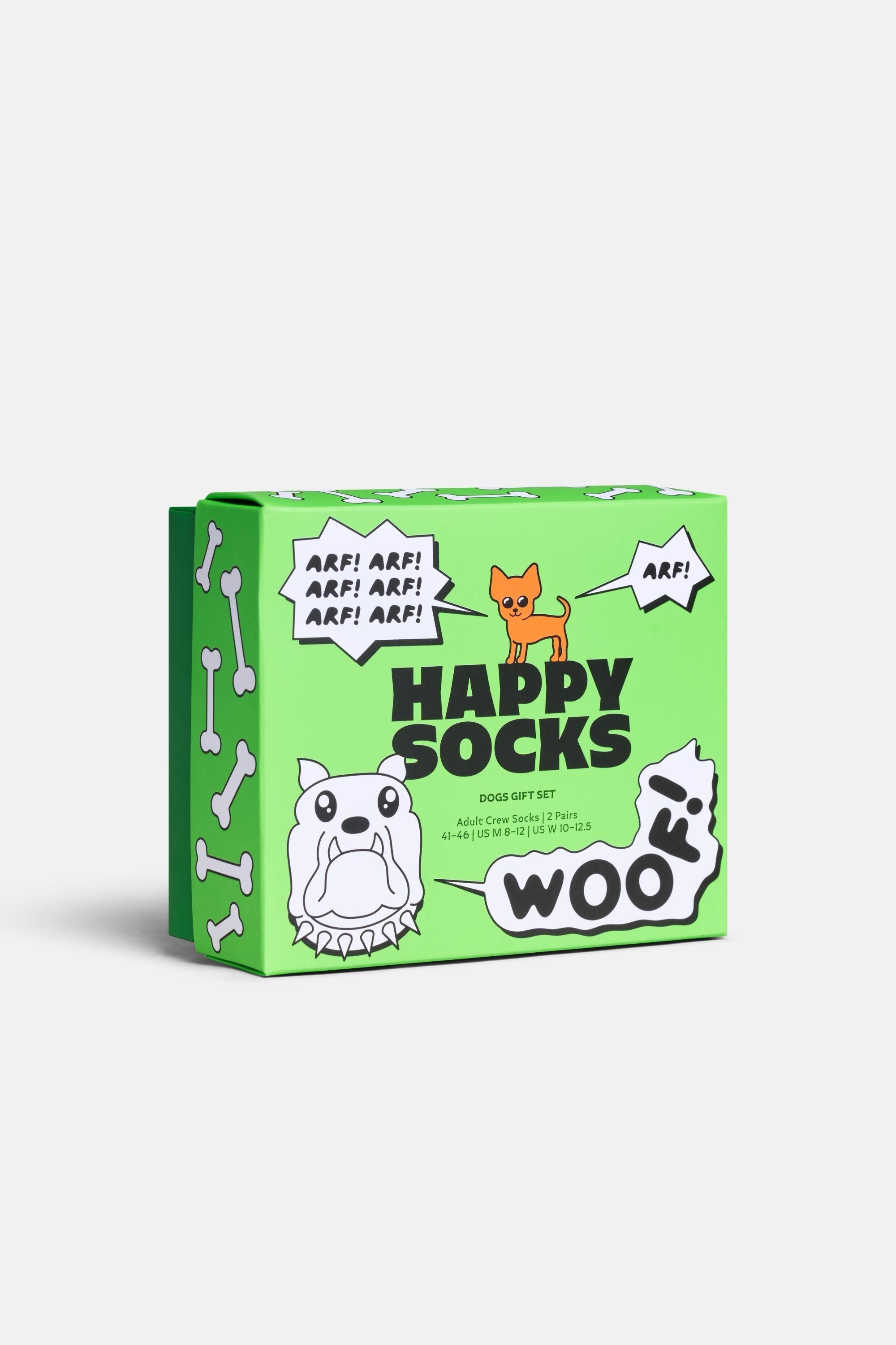 Happy Socks - Çok Renkli Kedi ve Köpek Desenli 2'li Pamuklu Çorap Seti