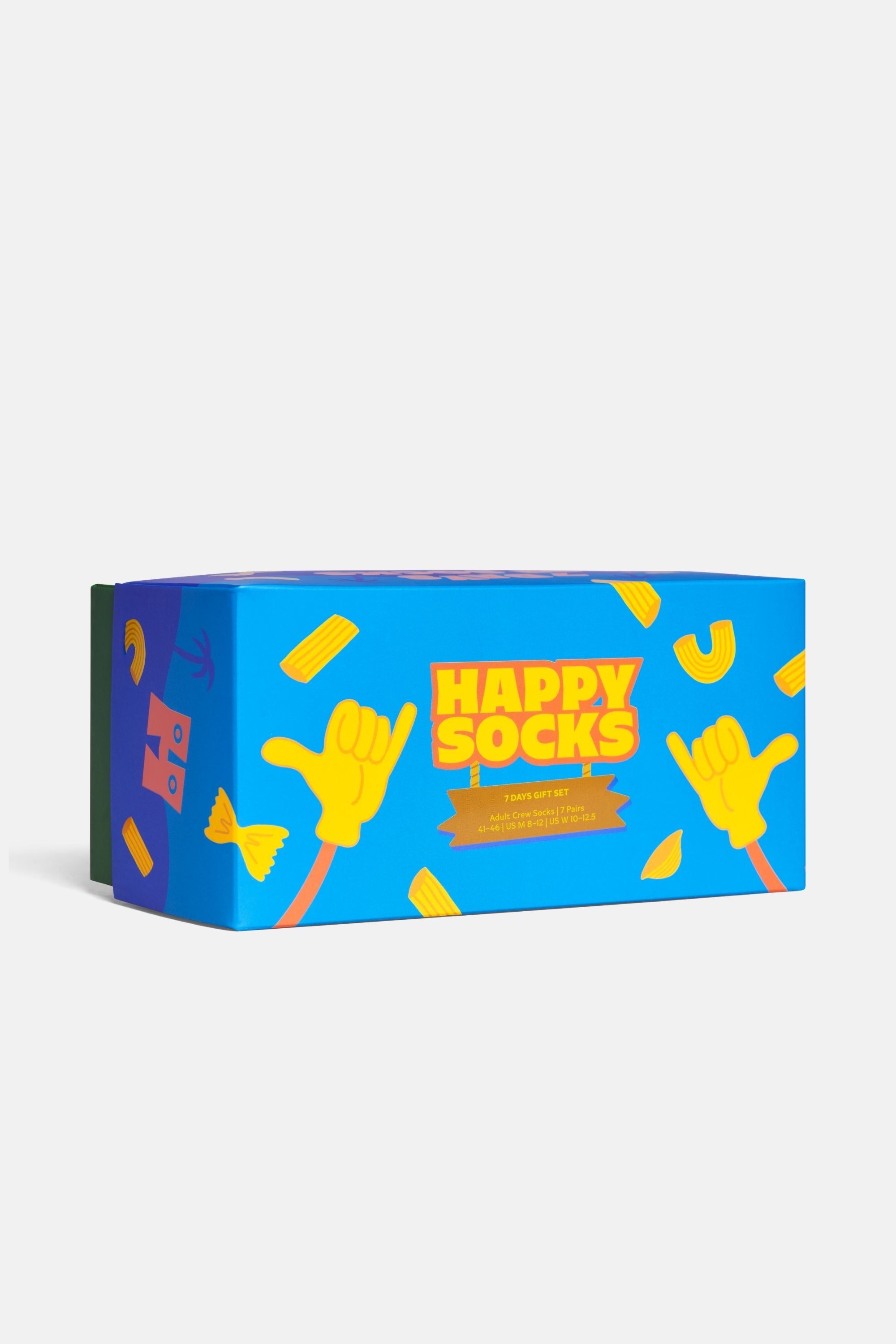 Happy Socks - Çok Renkli Karışık Desenli 7'li Pamuklu Çorap Seti