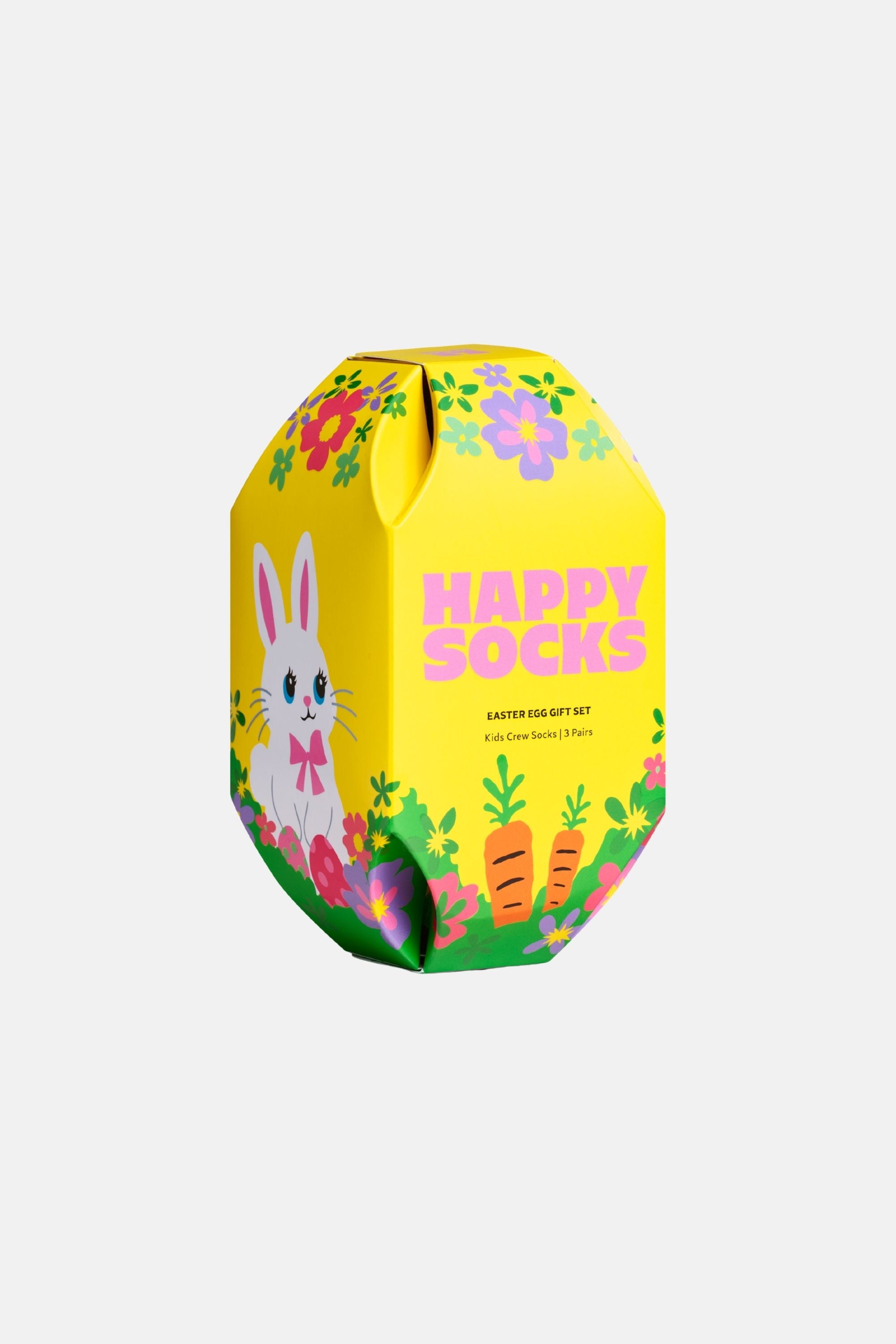 Happy Socks - Çocuk Çok Renkli Tavşan Desenli 3'lü Pamuklu Çorap Seti