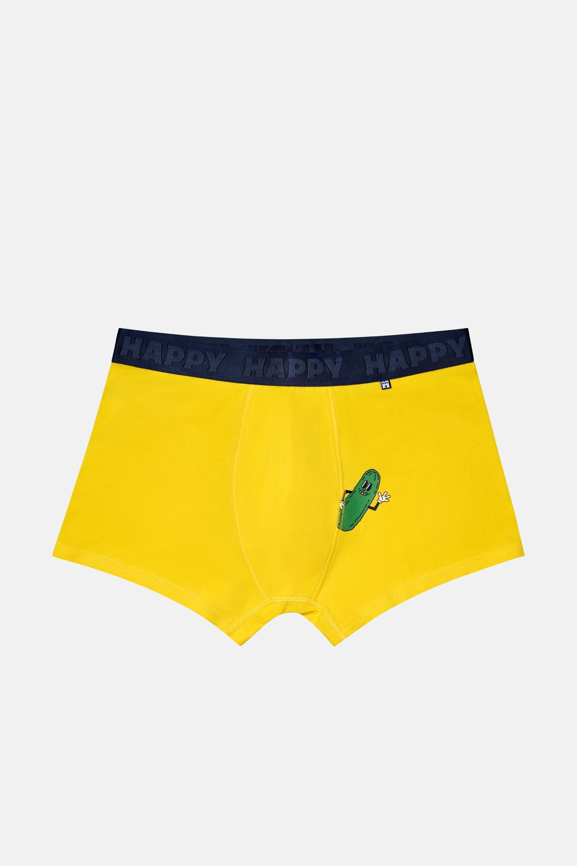 Happy Socks - Erkek Sarı Turşu Desenli Boxer