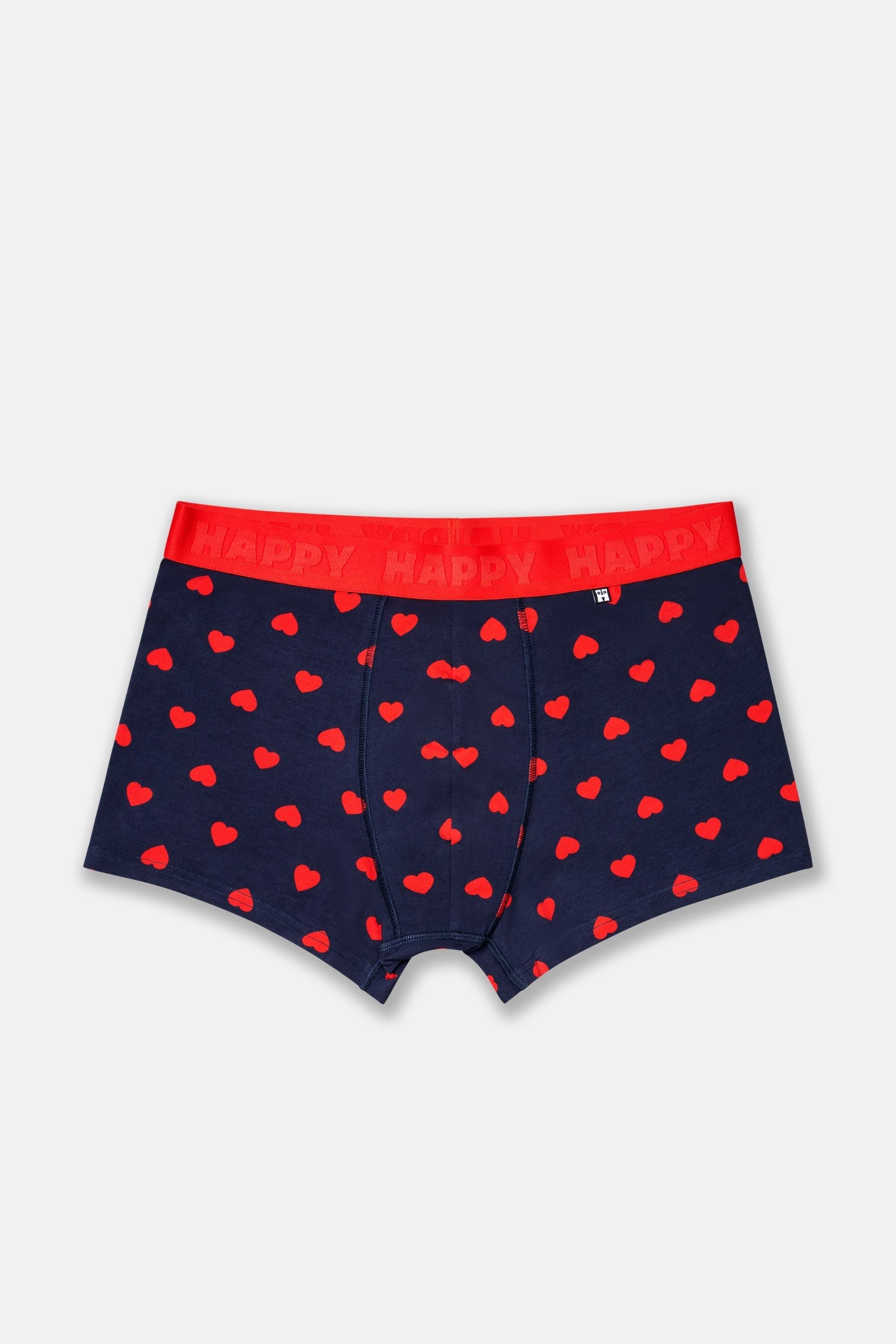 Happy Socks - Erkek Lacivert Kalp Desenli Boxer