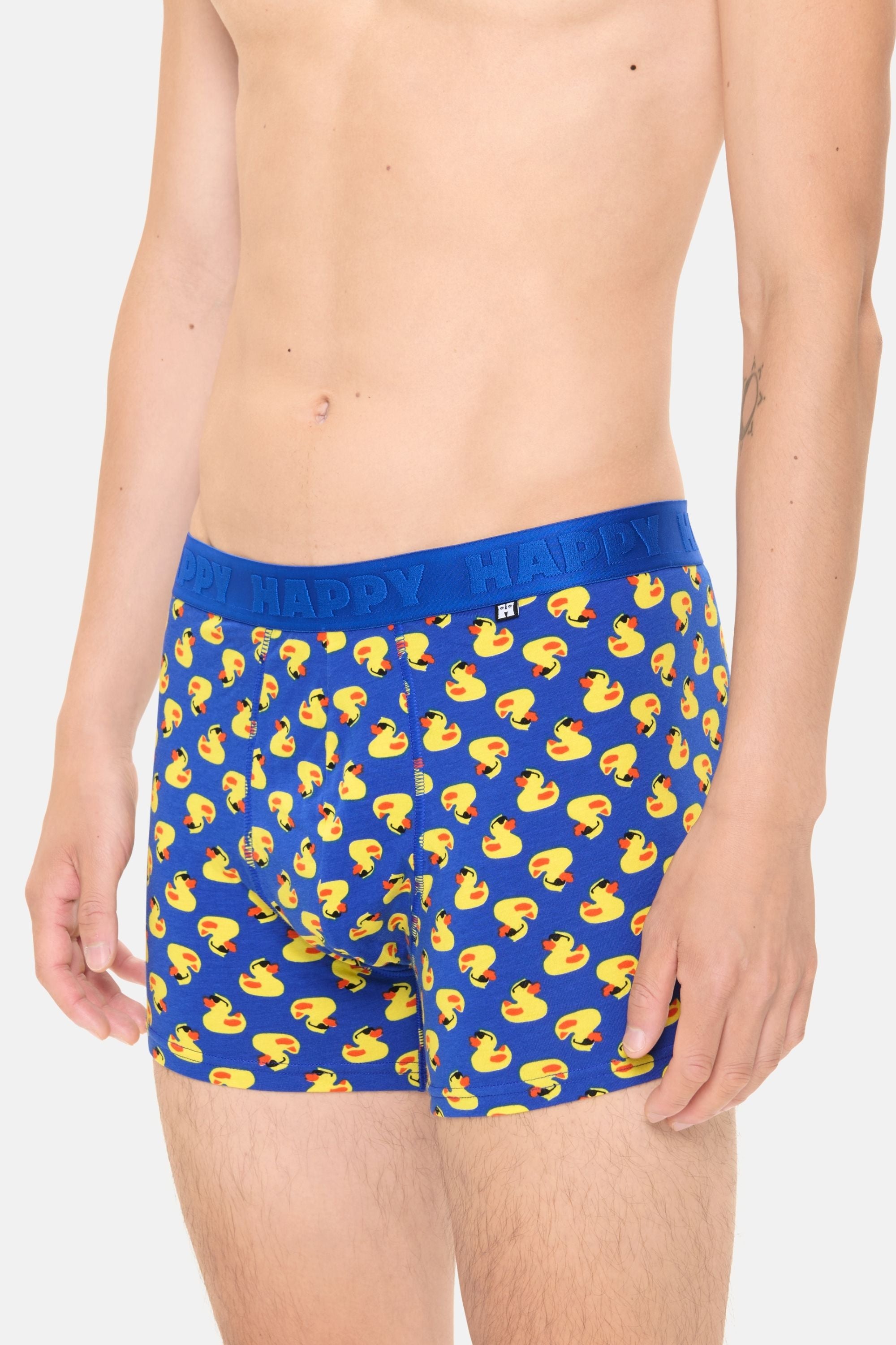 Happy Socks - Erkek Mavi Ördek Desenli Boxer