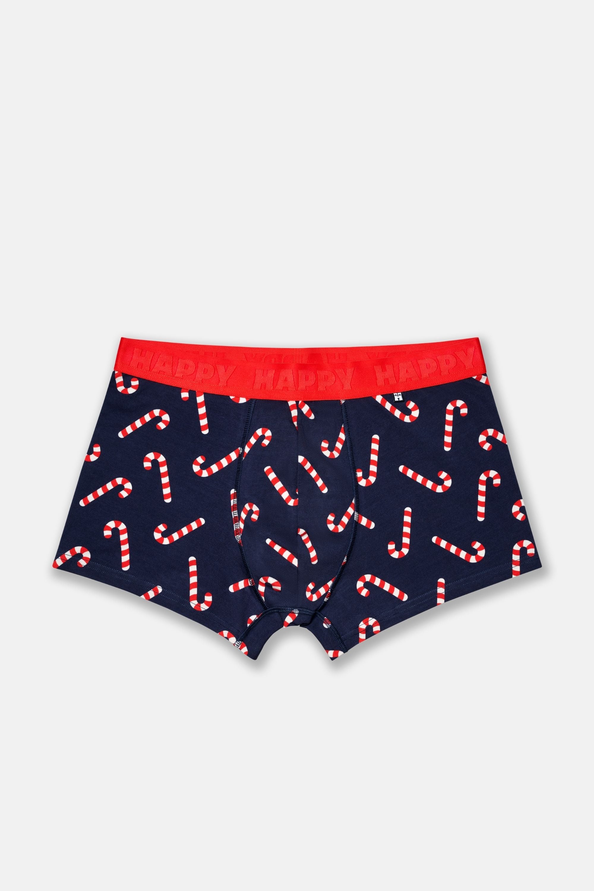 Happy Socks - Erkek Lacivert Baston Şeker Desenli Boxer