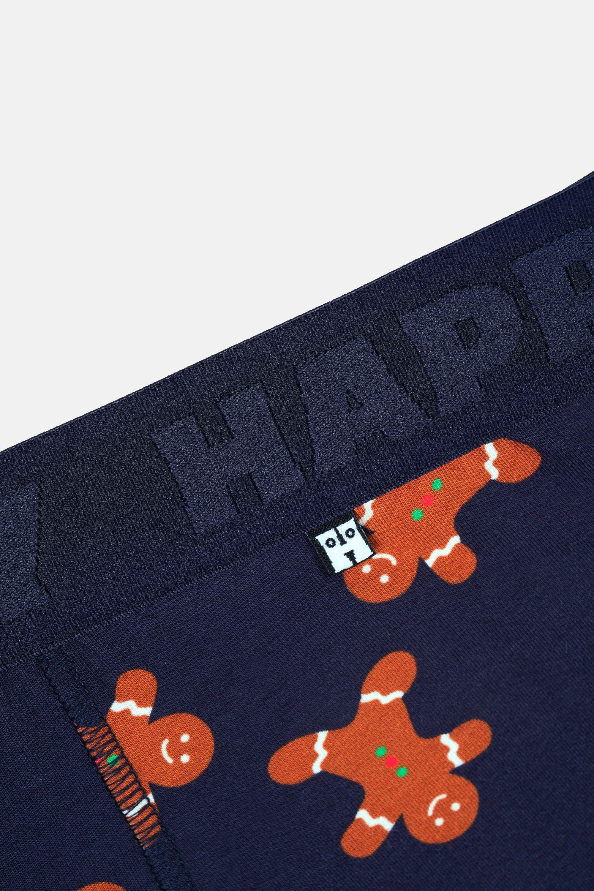 Happy Socks - Erkek Lacivert Baston Şeker ve Kurabiye 2'li Boxer Seti
