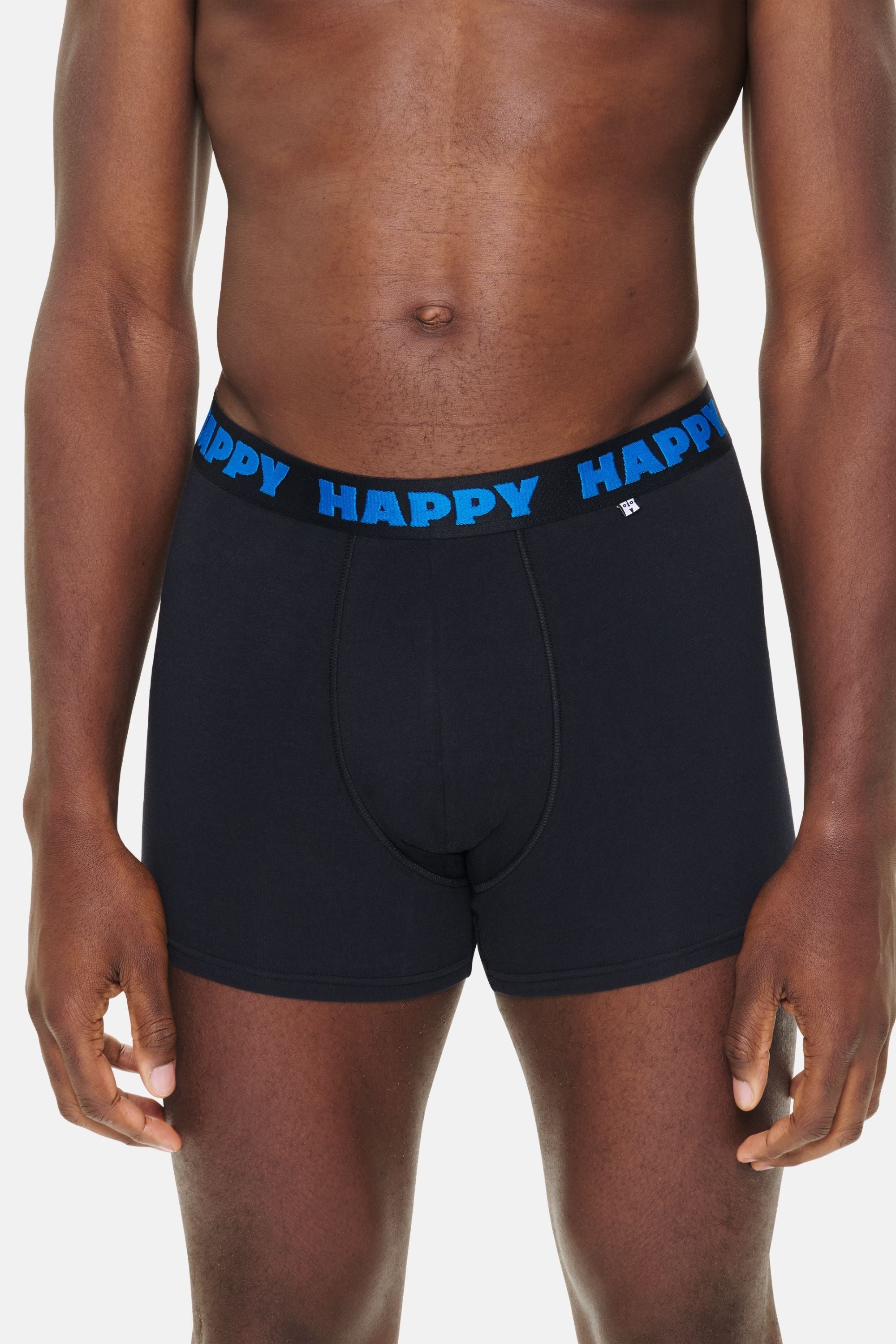 Happy Socks - Erkek Siyah Karışık Desenli 3'lü Boxer Seti