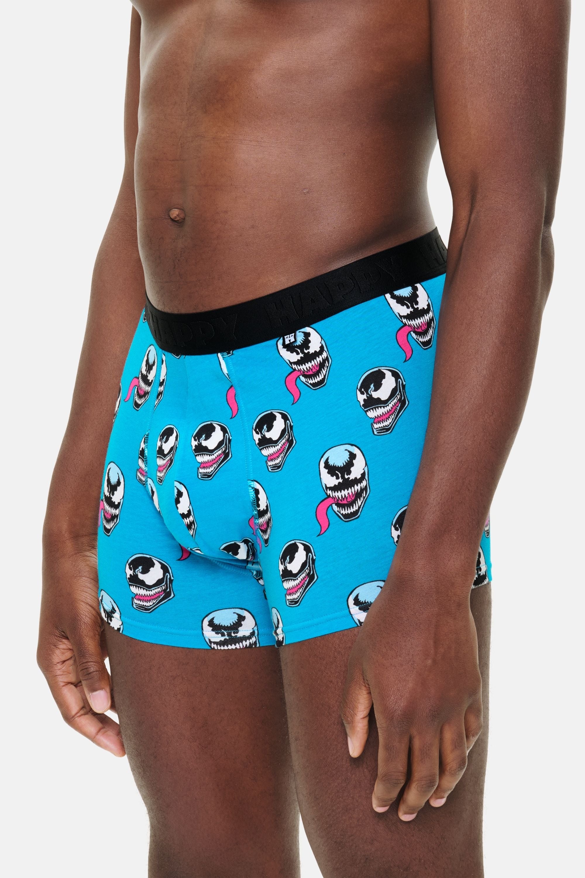 Happy Socks - Erkek Mavi Venom Desenli Boxer