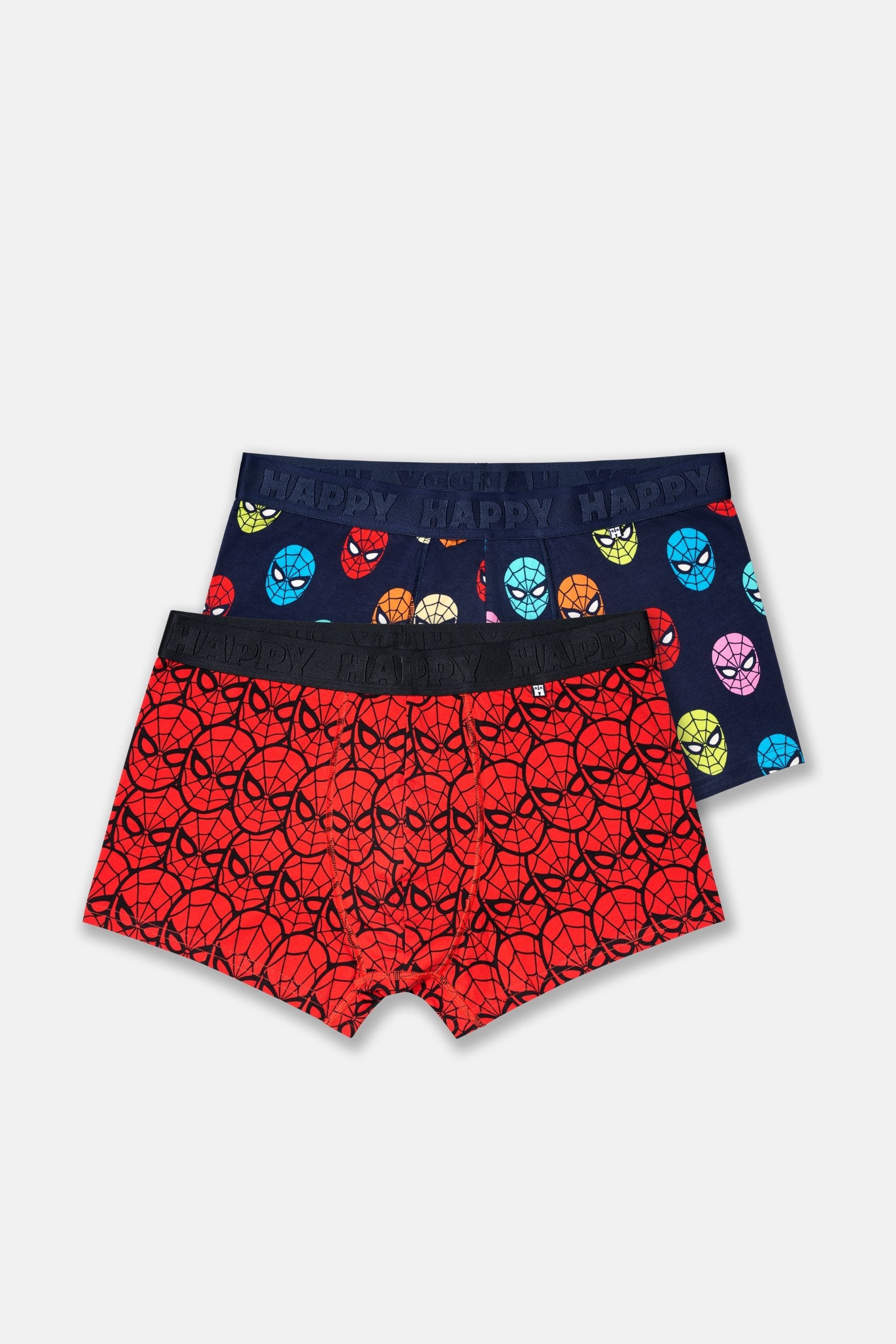 Happy Socks - Erkek Çok Renkli Spıder-Man Desenli 2'li Boxer Seti