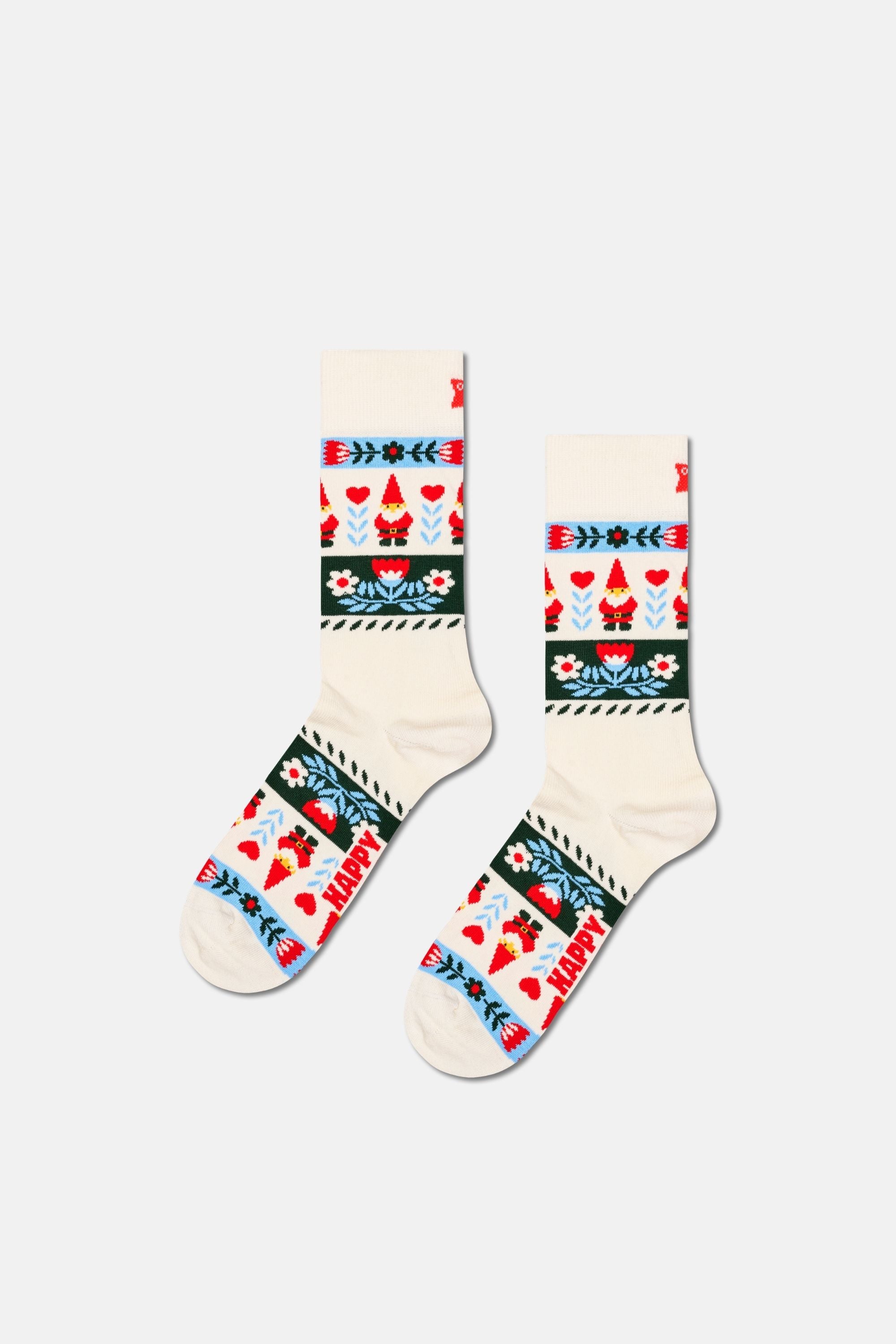 Happy Socks - Çok Renkli Kutlama Desenli 4'lü Pamuklu Çorap Seti