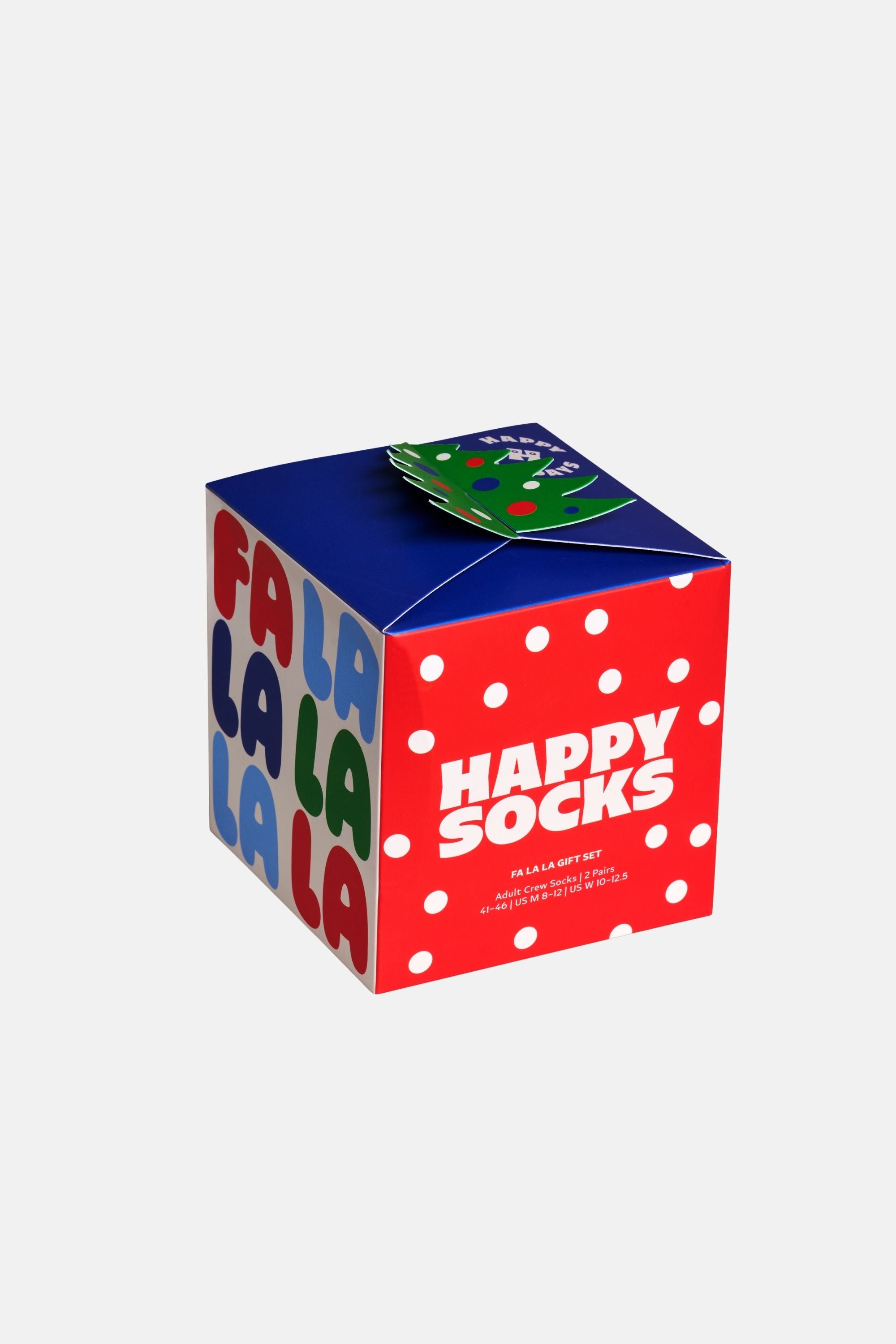 Happy Socks - Çok Renkli Kutlama Desenli 2'li Pamuklu Çorap Seti