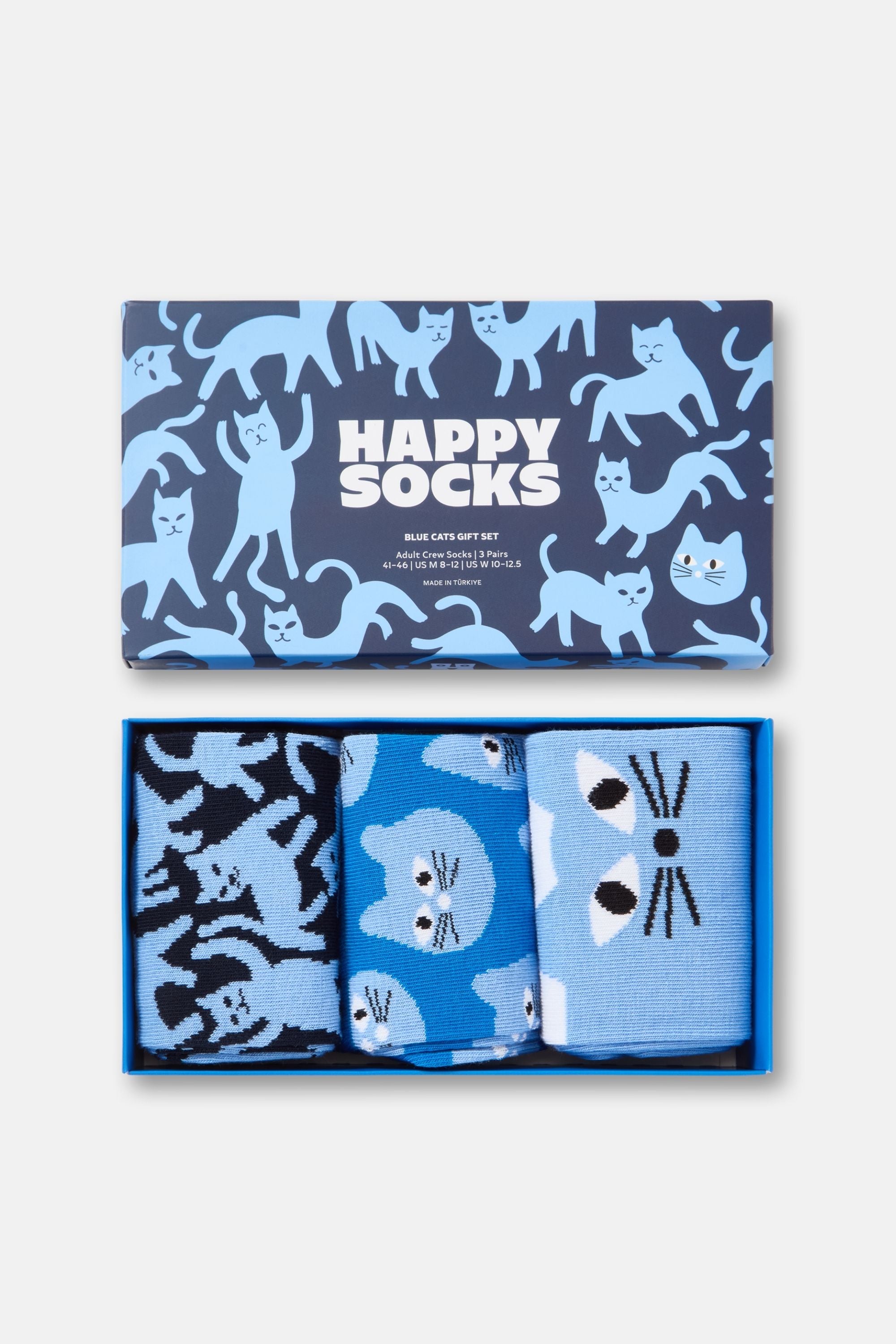 Happy Socks - Çok Renkli Hayvan Desenli 3'lü Pamuklu Çorap Seti
