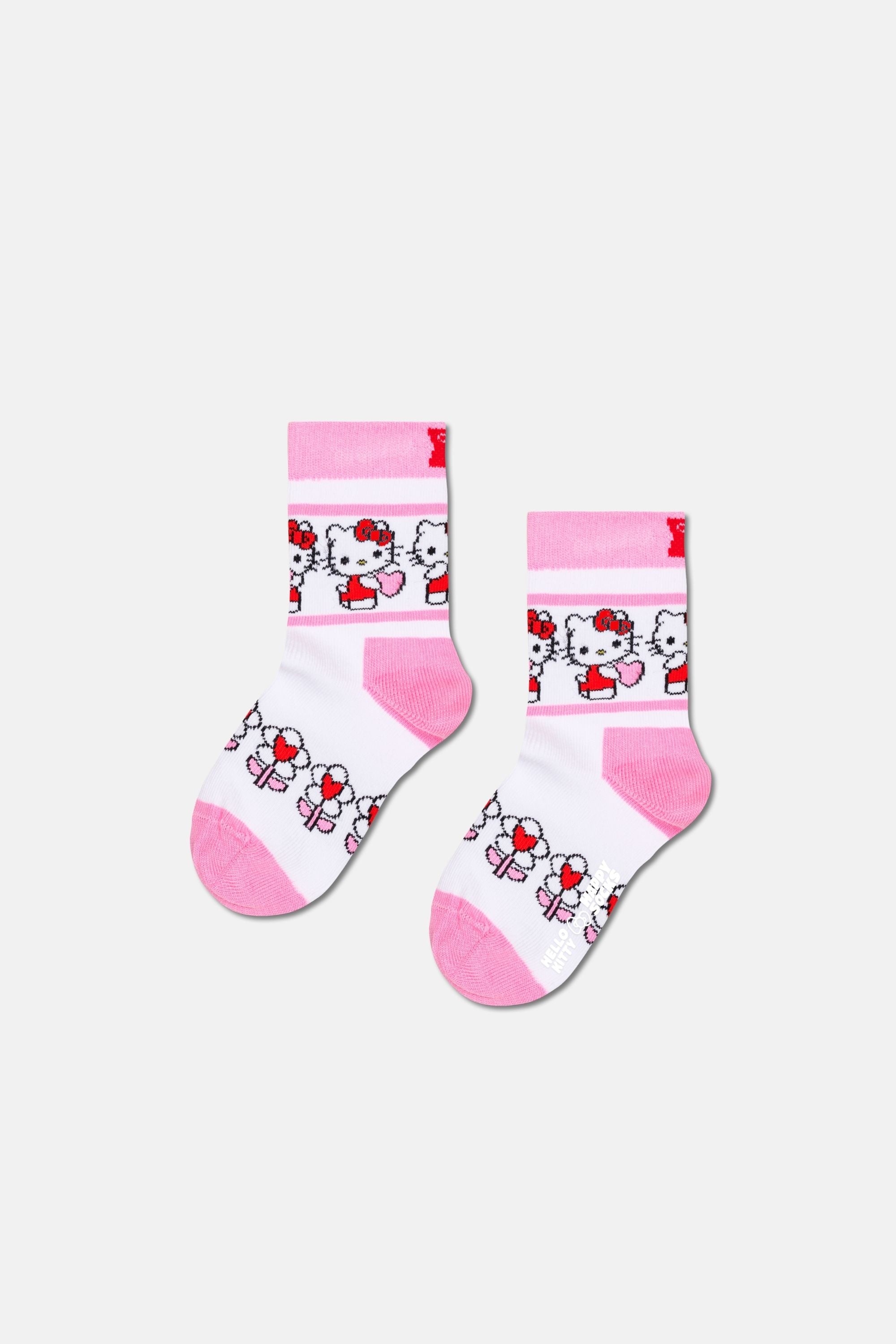 Happy Socks - Çocuk Pembe Hello-Kıtty Desenli Pamuklu Çorap